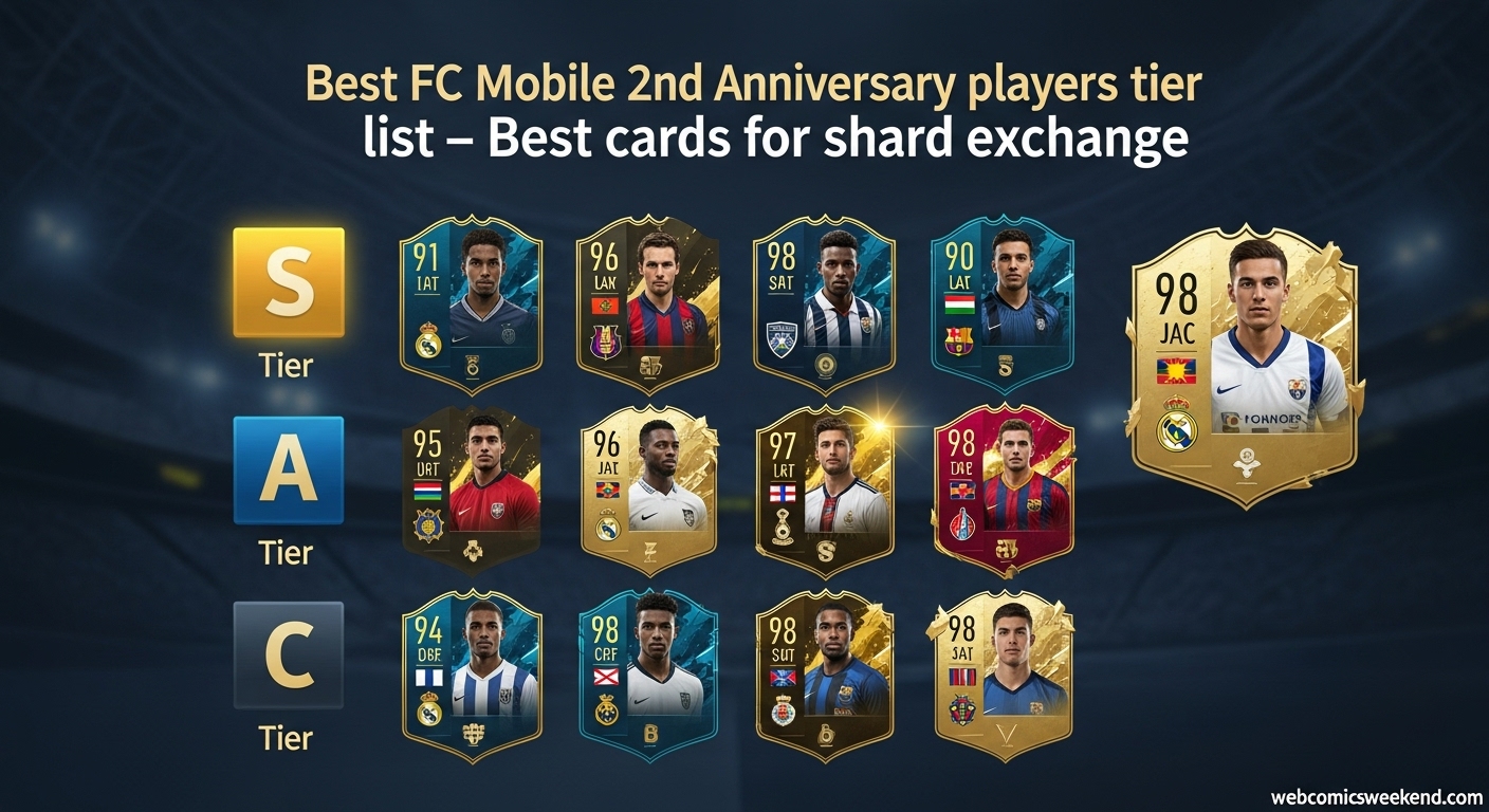 Best FC Mobile 2nd Anniversary players tier list & cards for shard exchange