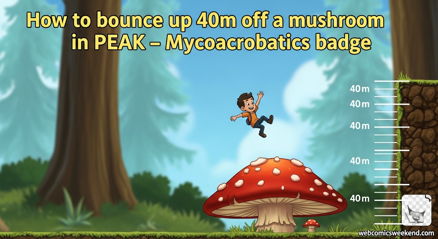 How to Bounce Up 40m Off a Mushroom in PEAK Mycoacrobatics Badge