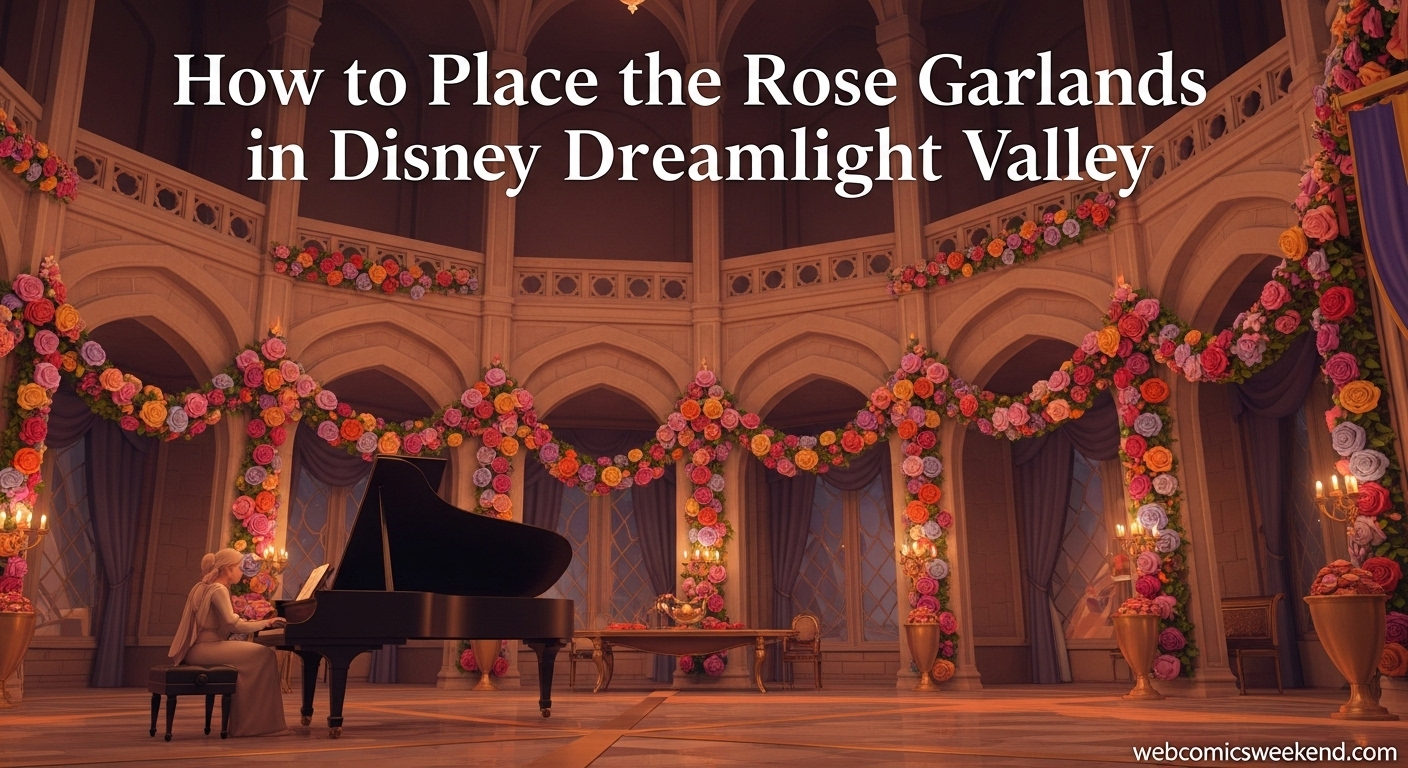 How to Place the Rose Garlands in Disney Dreamlight Valley