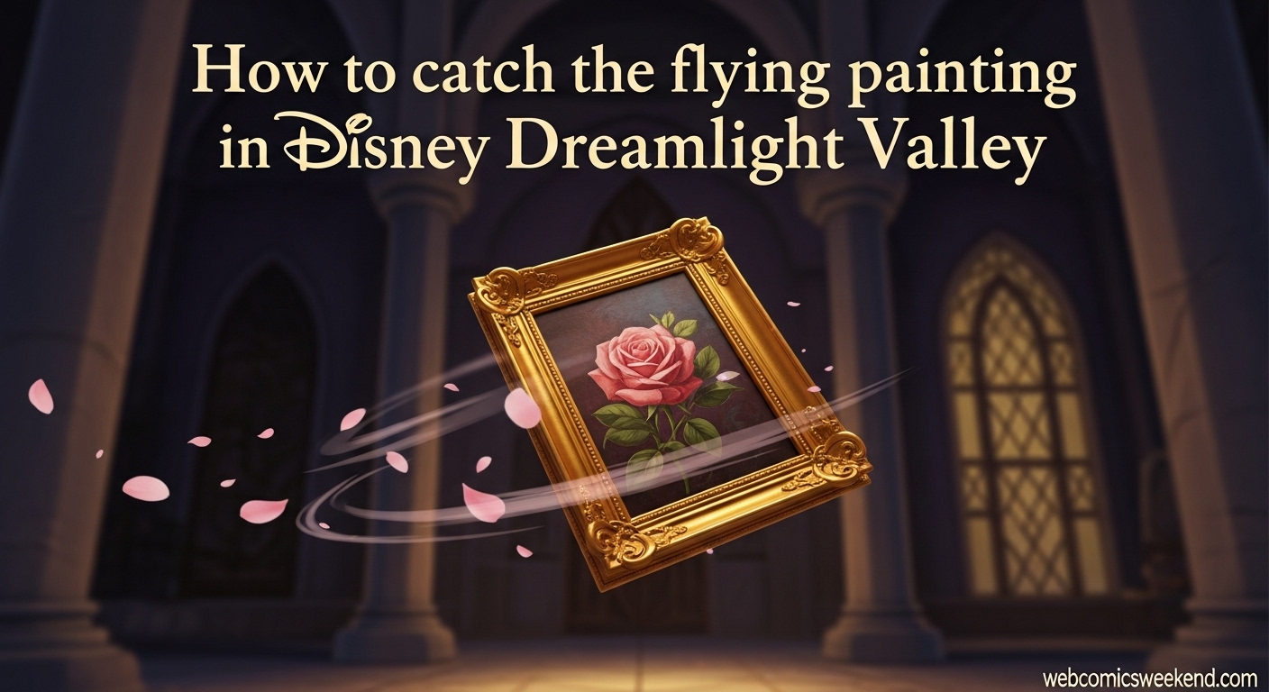 How to catch the flying painting in Disney Dreamlight Valley