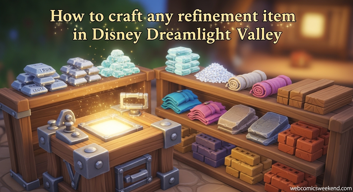 How to craft any refinement item in Disney Dreamlight Valley