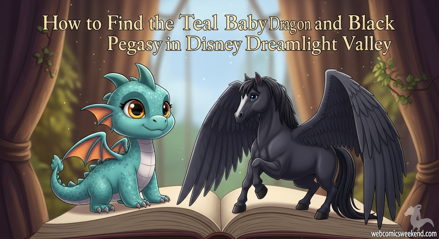 How to find the Teal Baby Dragon and Black Pegasus in Disney Dreamlight Valley