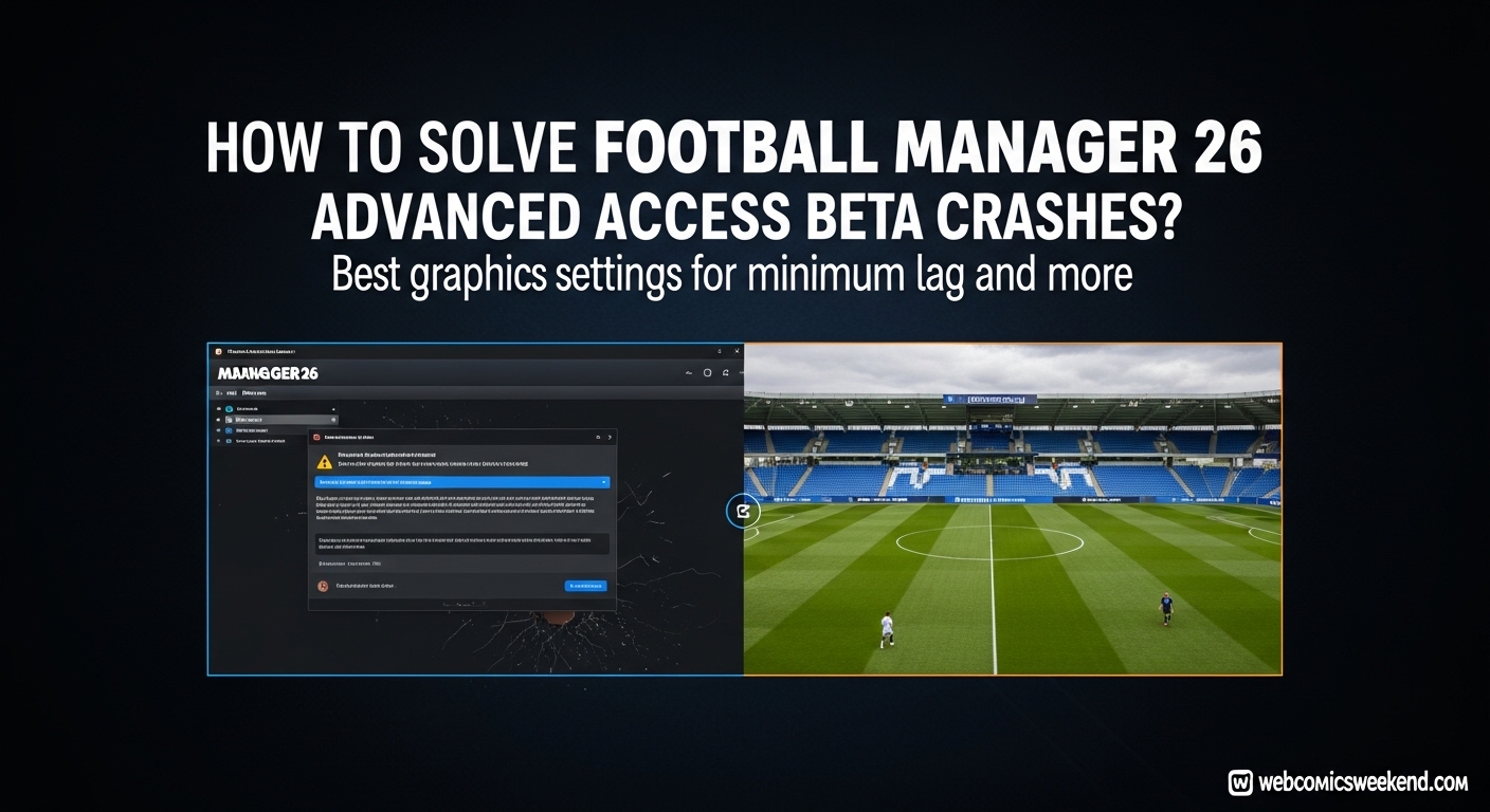 How to solve Football Manager 26 advanced access beta crashes Best graphics settings