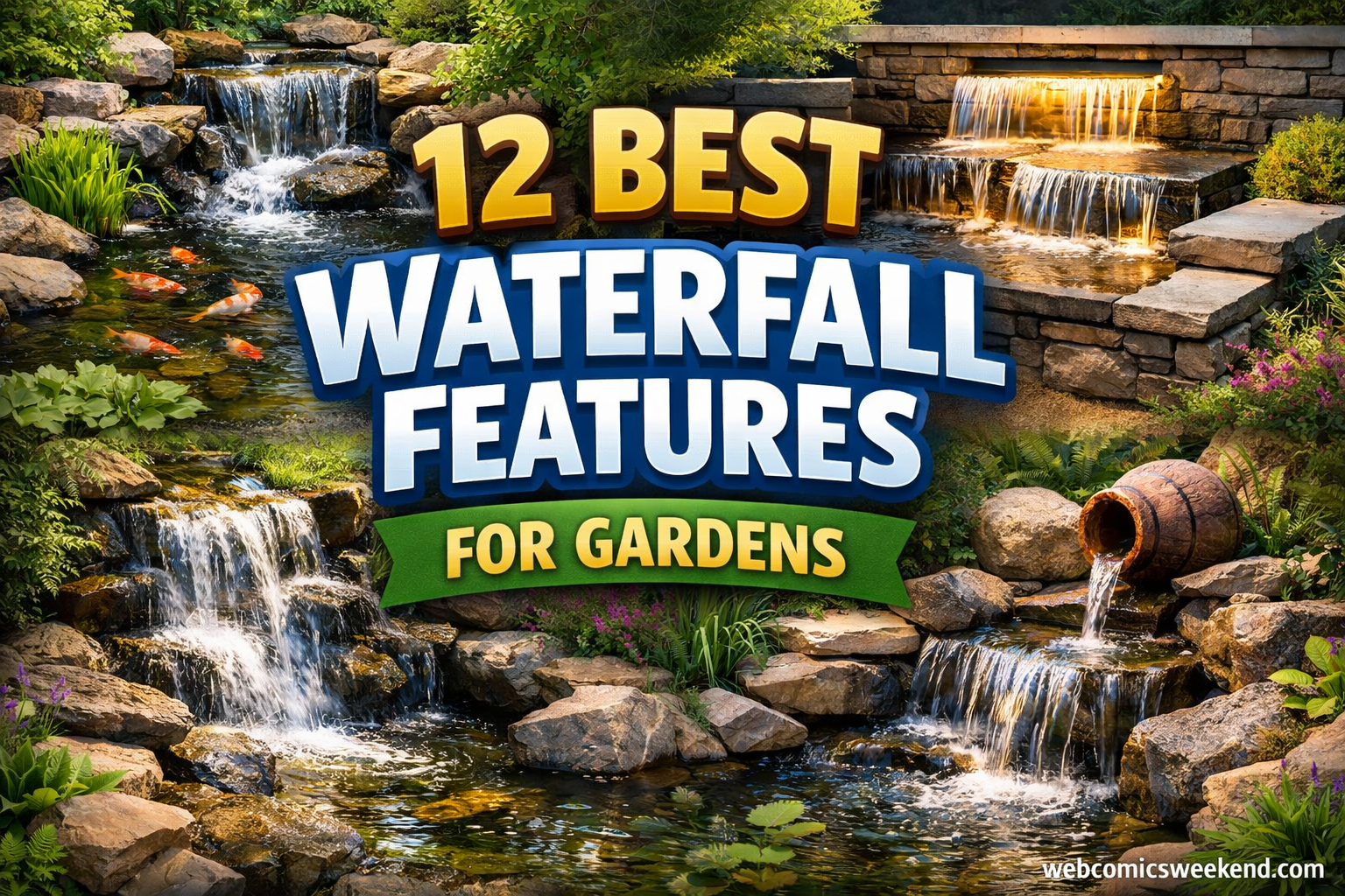 12 Best Waterfall Features for Gardens