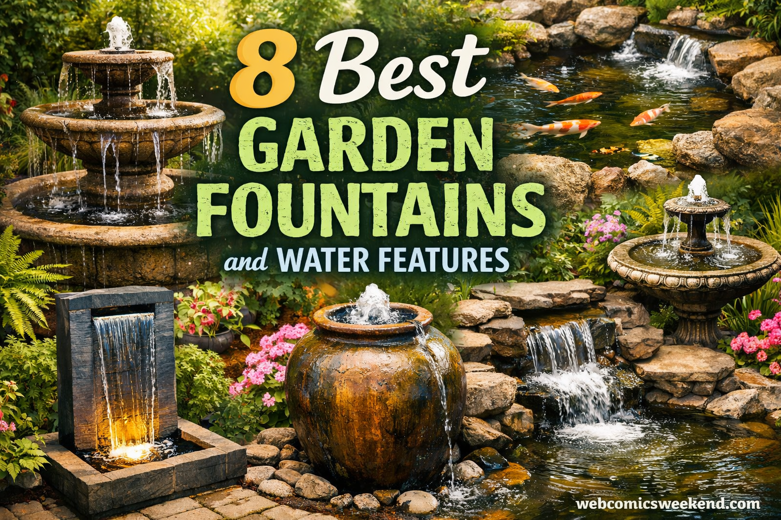 8 Best Garden Fountains and Water Features