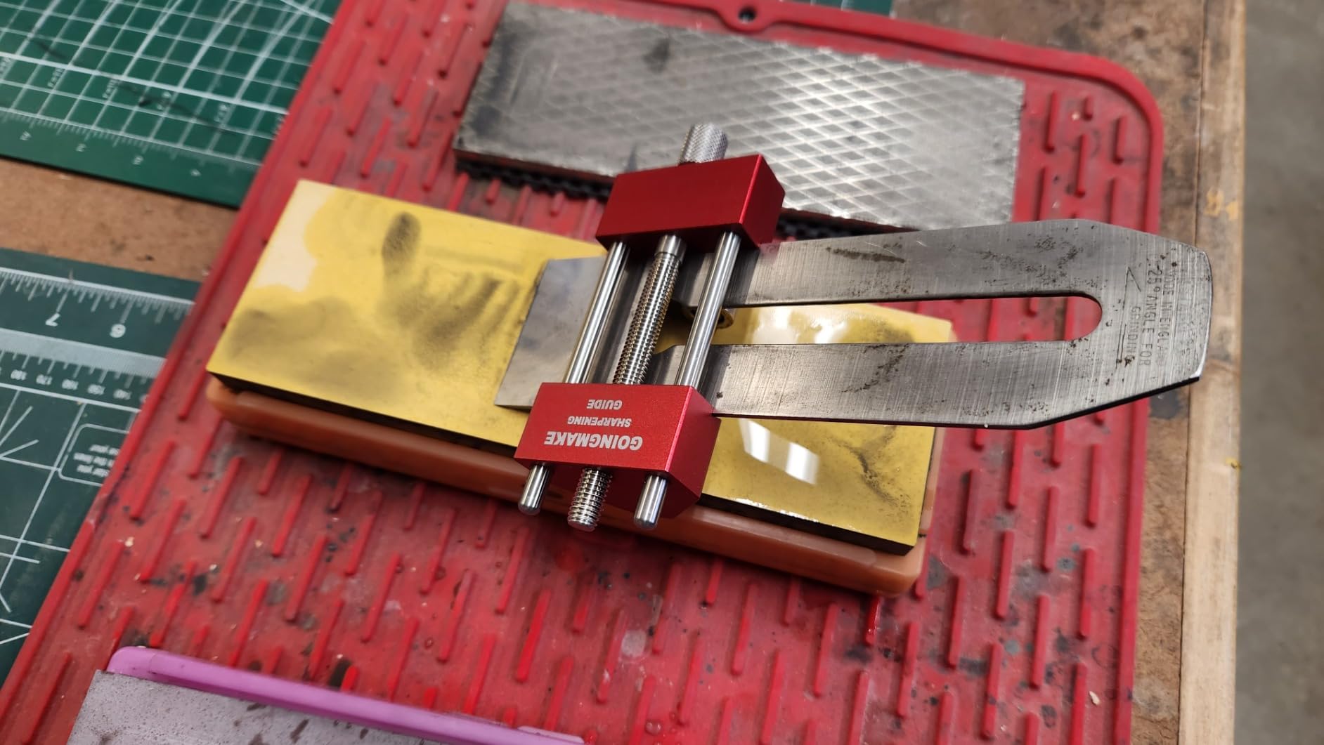 GOINGMAKE Honing Guide System Chisel Sharpening Kit for Woodworking Chisels and Planes 5/32