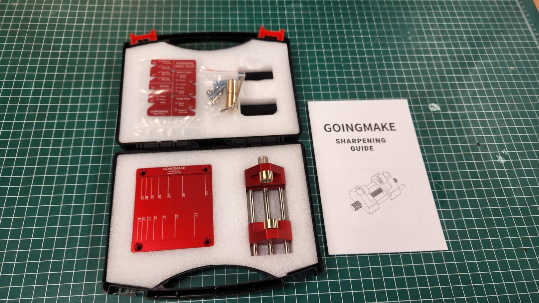 GOINGMAKE Honing Guide System Chisel Sharpening Kit for Woodworking Chisels and Planes 5/32