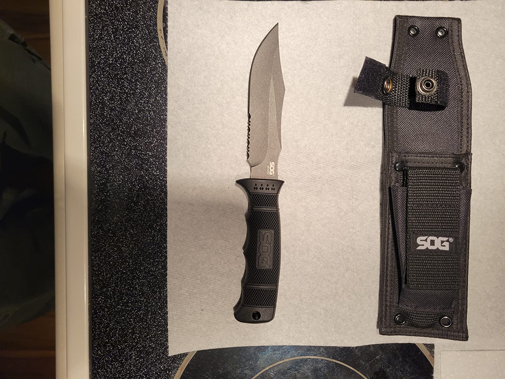 SOG Fixed Blade Knives with Sheath - SEAL Pup Tactical Knife, Survival Knife and Hunting Knife w/ 4.75 Inch Blade customer photo 2