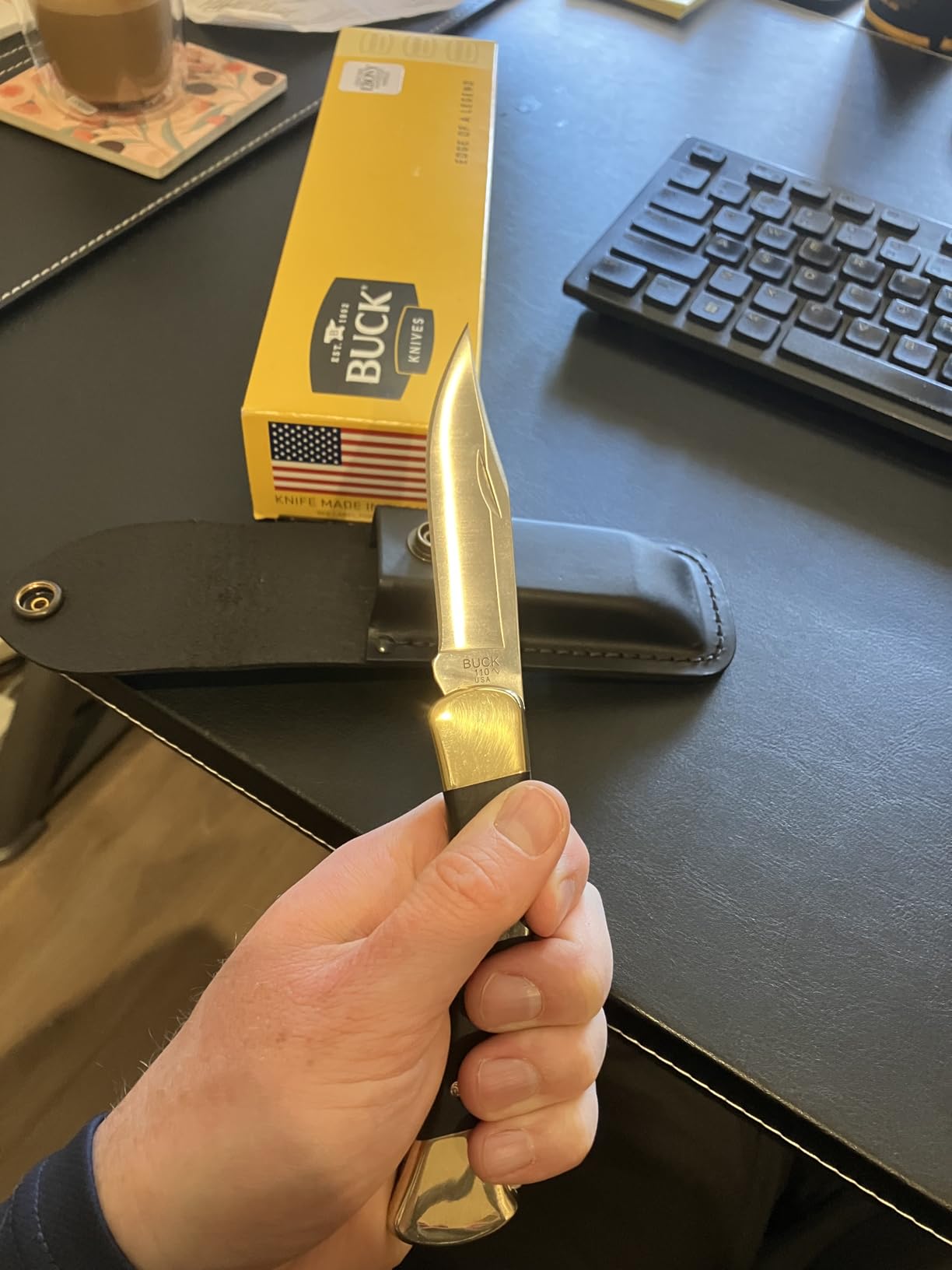 Buck Knives 110 Folding Hunter Knife, 3-3/4