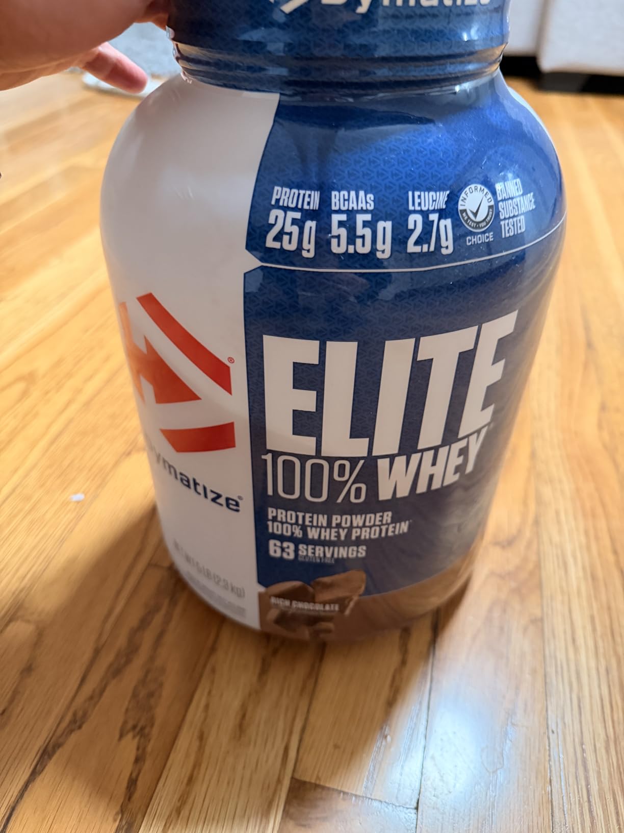 Dymatize Elite 100% Whey Protein Powder, Vanilla, 25g of Protein, 5.5g BCAAs, Less Than 140 Cal., Gluten Free, 2g Carb, 2g Sugar, 3g Fat (67 Servings) customer photo 2