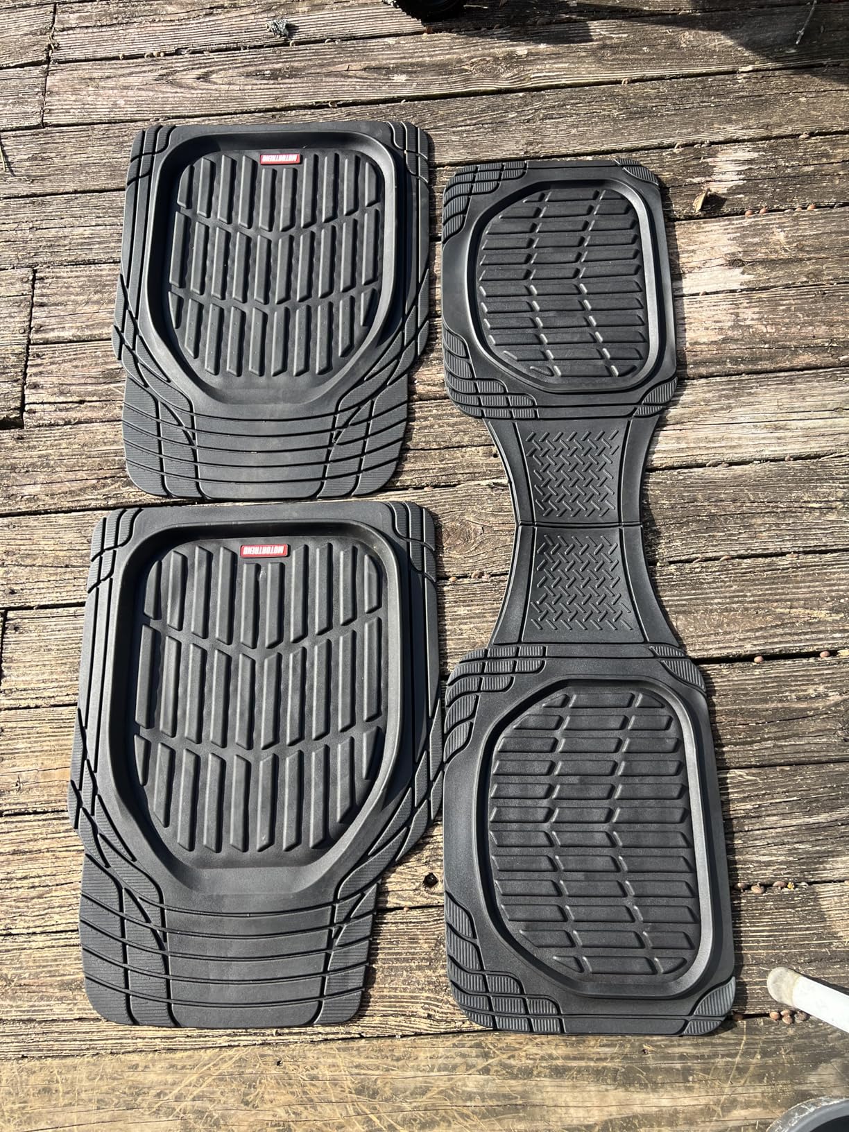 Motor Trend FlexTough Floor Mats for Cars, Black Deep Dish All-Weather Car Mats, Waterproof Trim-to Fit Automotive Floor Mats for Cars Trucks SUV, Universal Floor Liner Car Accessories customer photo 2