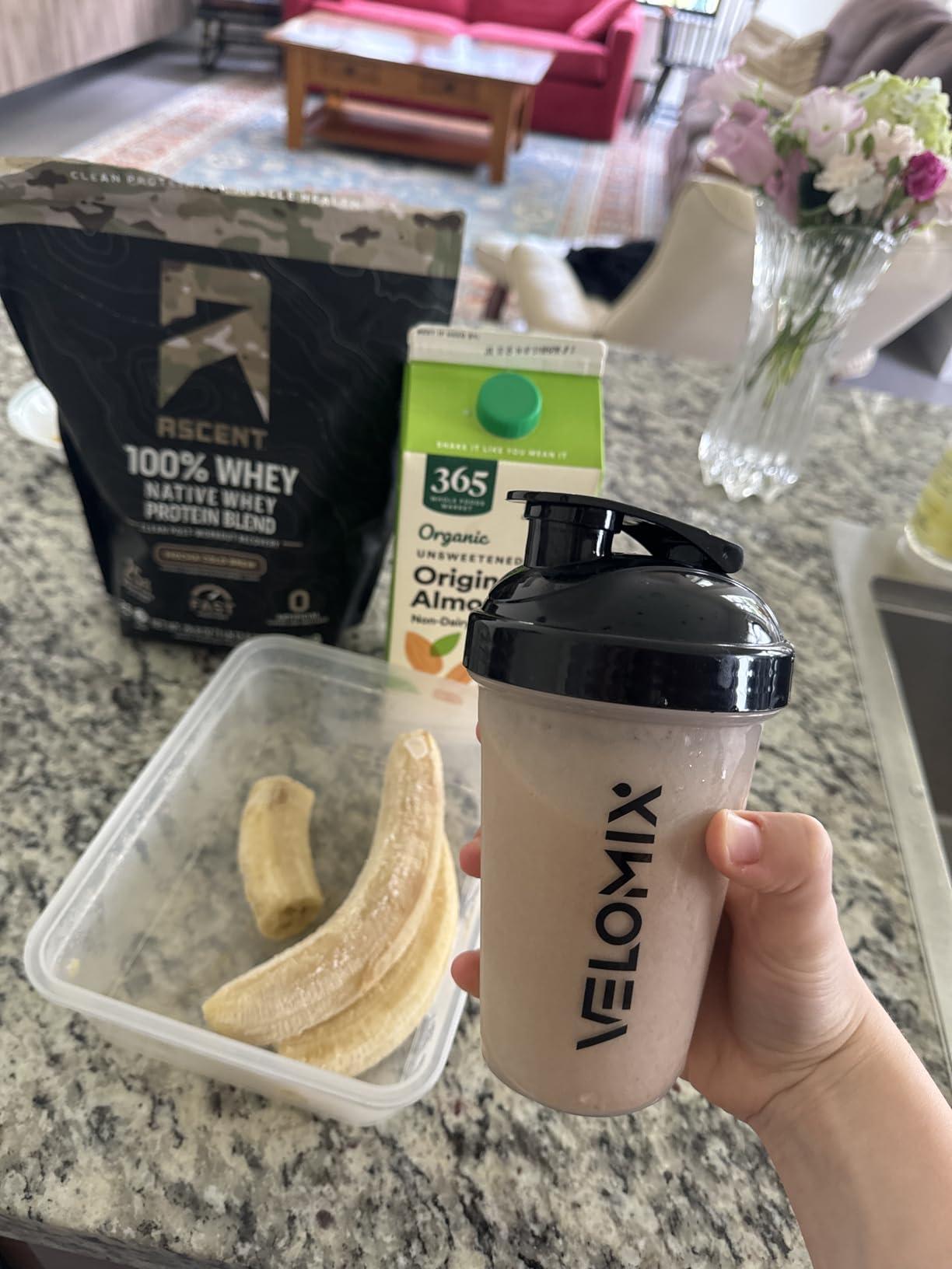 Ascent 100% Whey Protein Powder - Post Workout Whey Protein Isolate, Zero Artificial Flavors & Sweeteners, Soy & Gluten Free, 5.5g BCAA, 2.6g Leucine, Essential Amino Acids, Vanilla Bean 2 lb customer photo 2