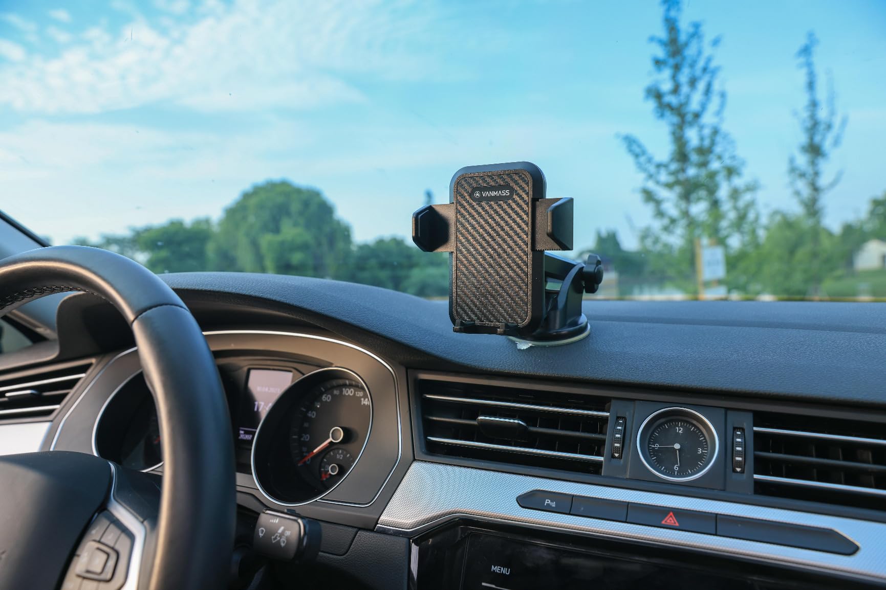 VANMASS【85+LBS Strongest Suction & Military-Grade 2026 Ultimate Car Phone Mount【Patent & Safety Certs】 Cell Phone Holder Truck for Dashboard Windshield Vent for iPhone 17 Pro Max 16 15 for Samsung customer photo 1