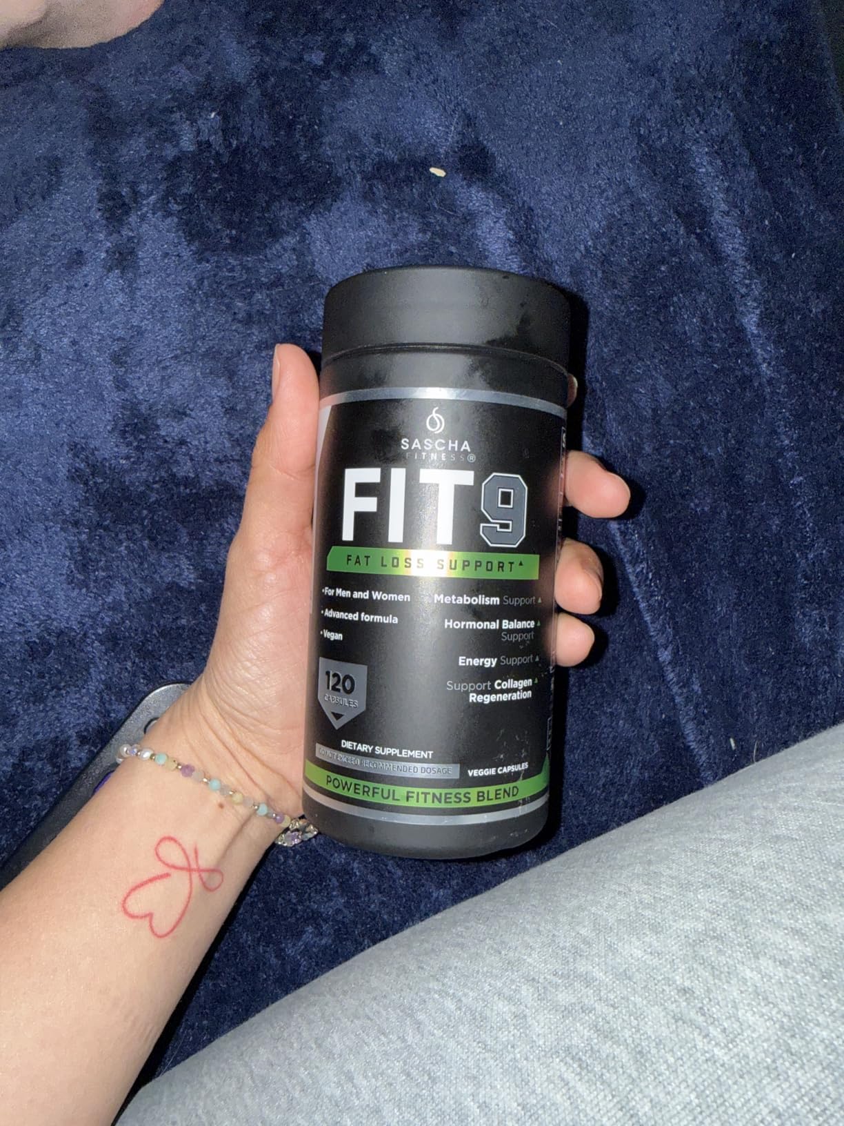 Sascha Fitness Fat Loss pills | Collagen support | Fluid Balance | FIT9 Ingredients: 7Keto + Uva Ursi, Gotu Kola, L-Theanine,Gingko Biloba,DIM,Green Tea | Weight Loss Supplements-Vegan-120 Natural Cap customer photo 2