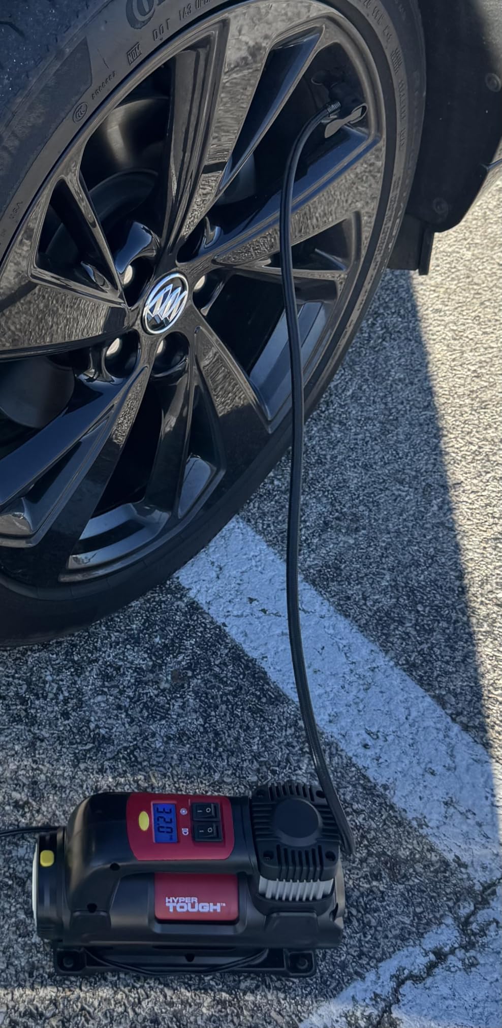 AstroAI Tire Inflator Portable Air Compressor Air Pump for Car Tires-Car Accessories, 9.8Ft Cord-12V DC-Powered Auto Pump with Digital Pressure Gauge, Emergency LED Light for Bicycle, Balloons, Yellow customer photo 2