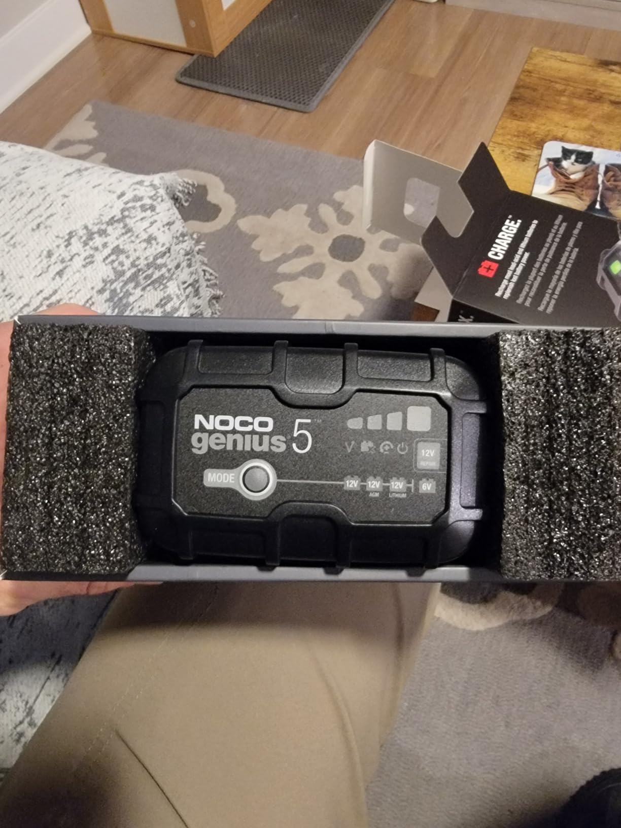 NOCO GENIUS5: 5A 6V/12V Smart Battery Charger - Automatic Maintainer, Trickle Charger & Desulfator with Overcharge Protection & Temperature Compensation - for Lead-Acid & Lithium Batteries customer photo 2