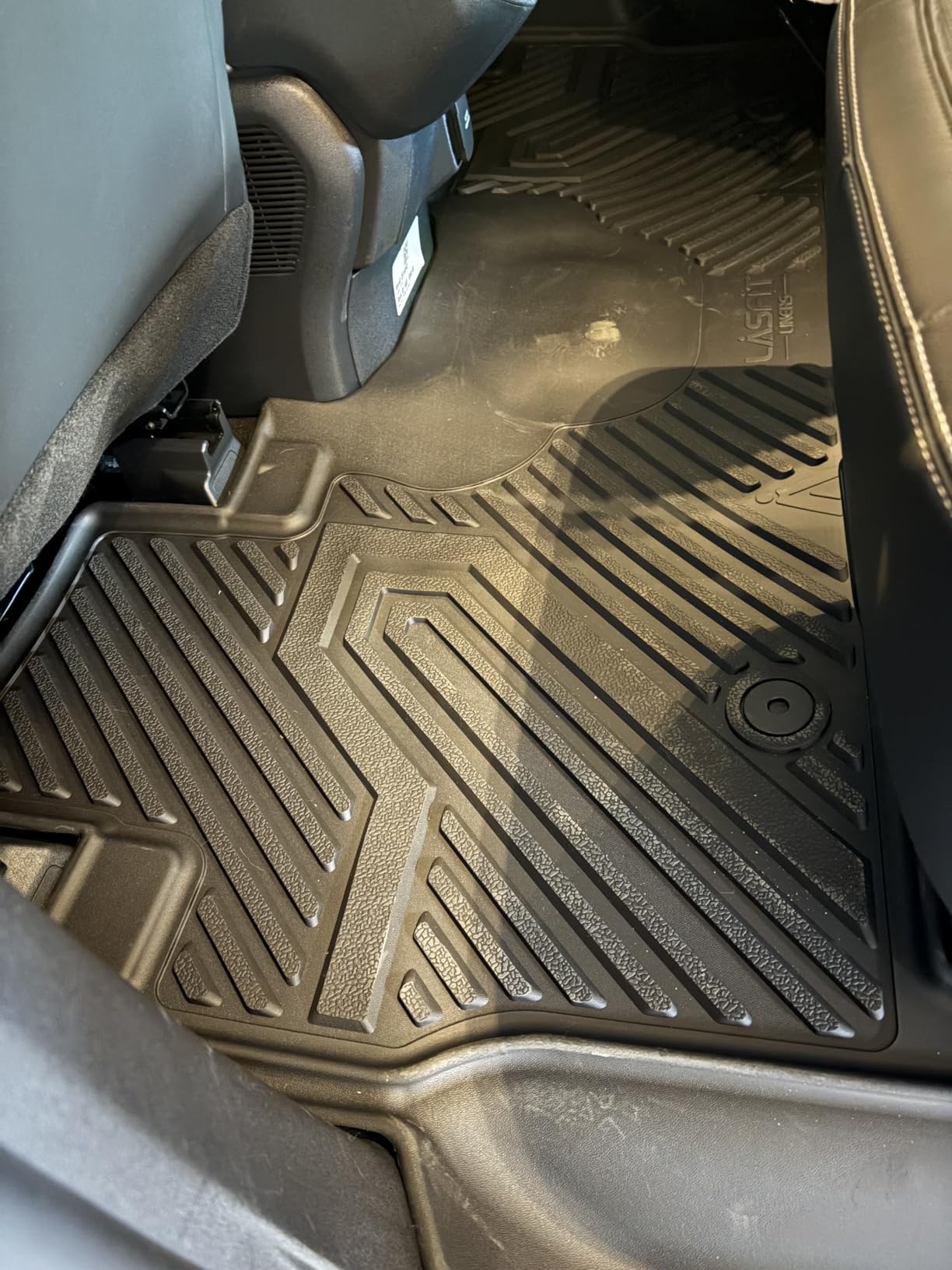 LASFIT Floor Mats for Ford F-150 2015-2026 | F150 Lightning 2022-2025 SuperCrew (Rear w/o Fold Flat Storage) Carpet Floor All Weather Protector TPE Truck Liners- 1st & 2nd Row, 3pcs Black customer photo 2