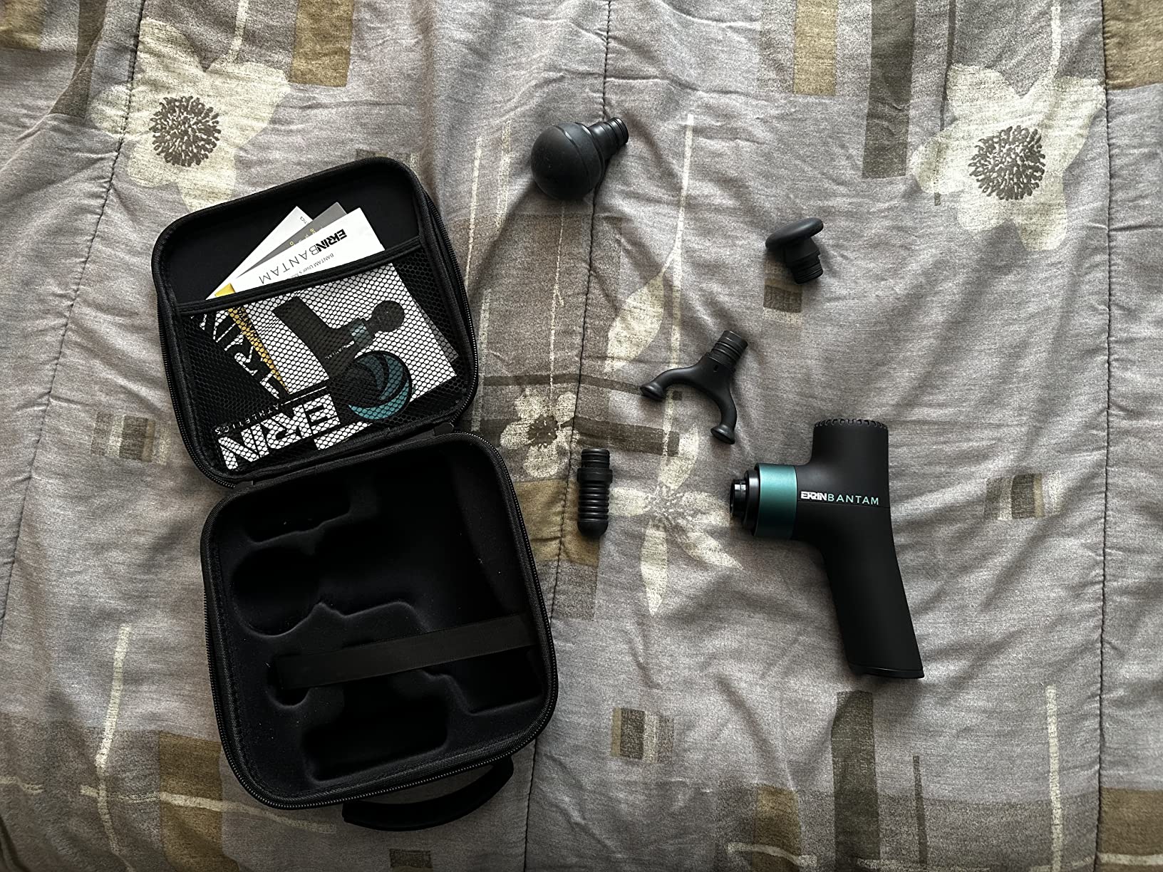 Ekrin Athletics Bantam Mini Massage Gun - Compact Deep Tissue Muscle Massager with Adjustable Speeds & 4 Attachments - Long Battery Life, Lightweight, Travel Friendly customer photo 1