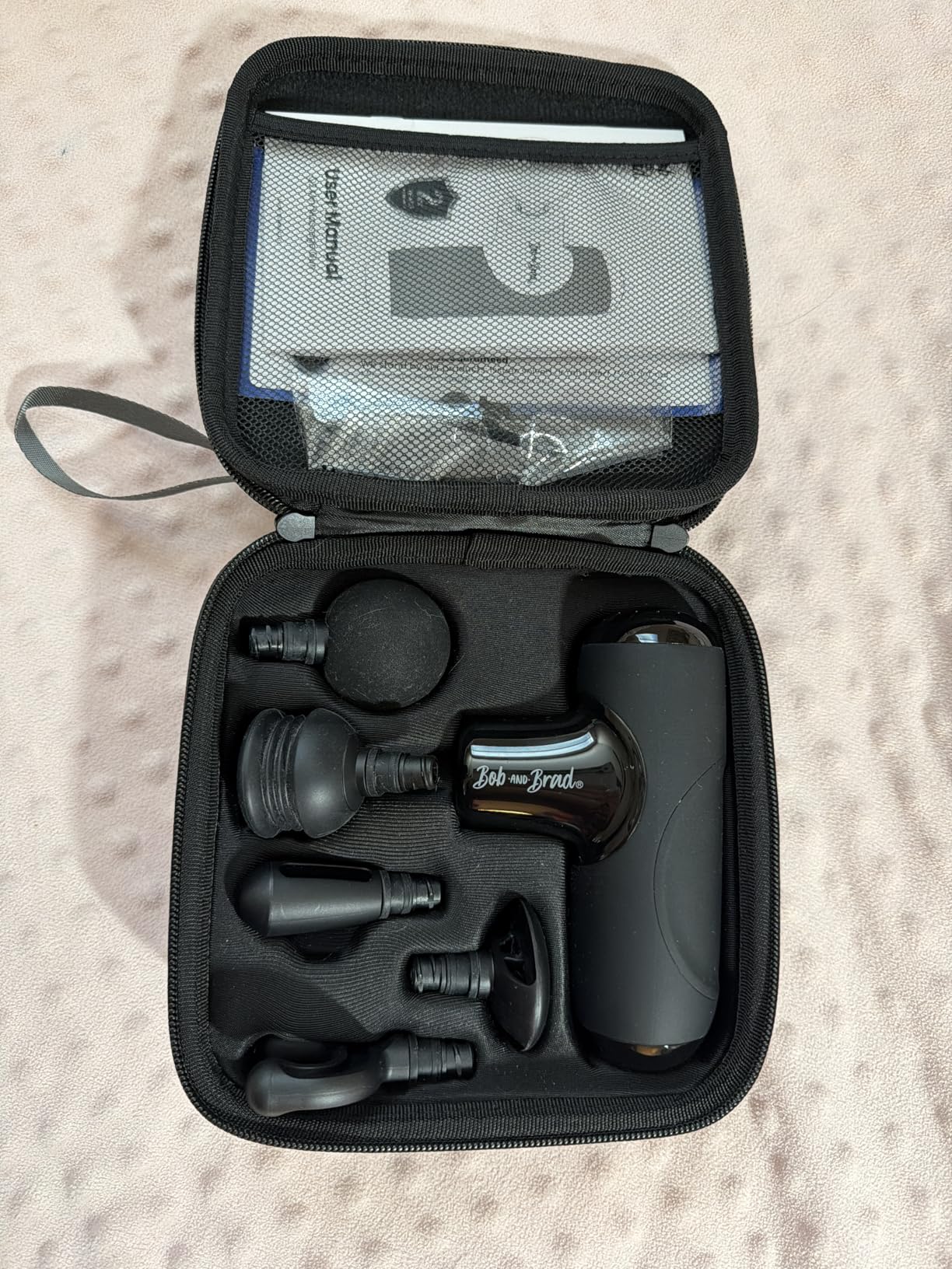 BOB AND BRAD Q2 Mini Massage Gun, Pocket-Sized Deep Tissue Massager Gun, Portable Percussion Muscle Massager Gun, Ultra Small & Quiet Muscle Massage Gun for Muscle Recovery with Carry Case customer photo 2