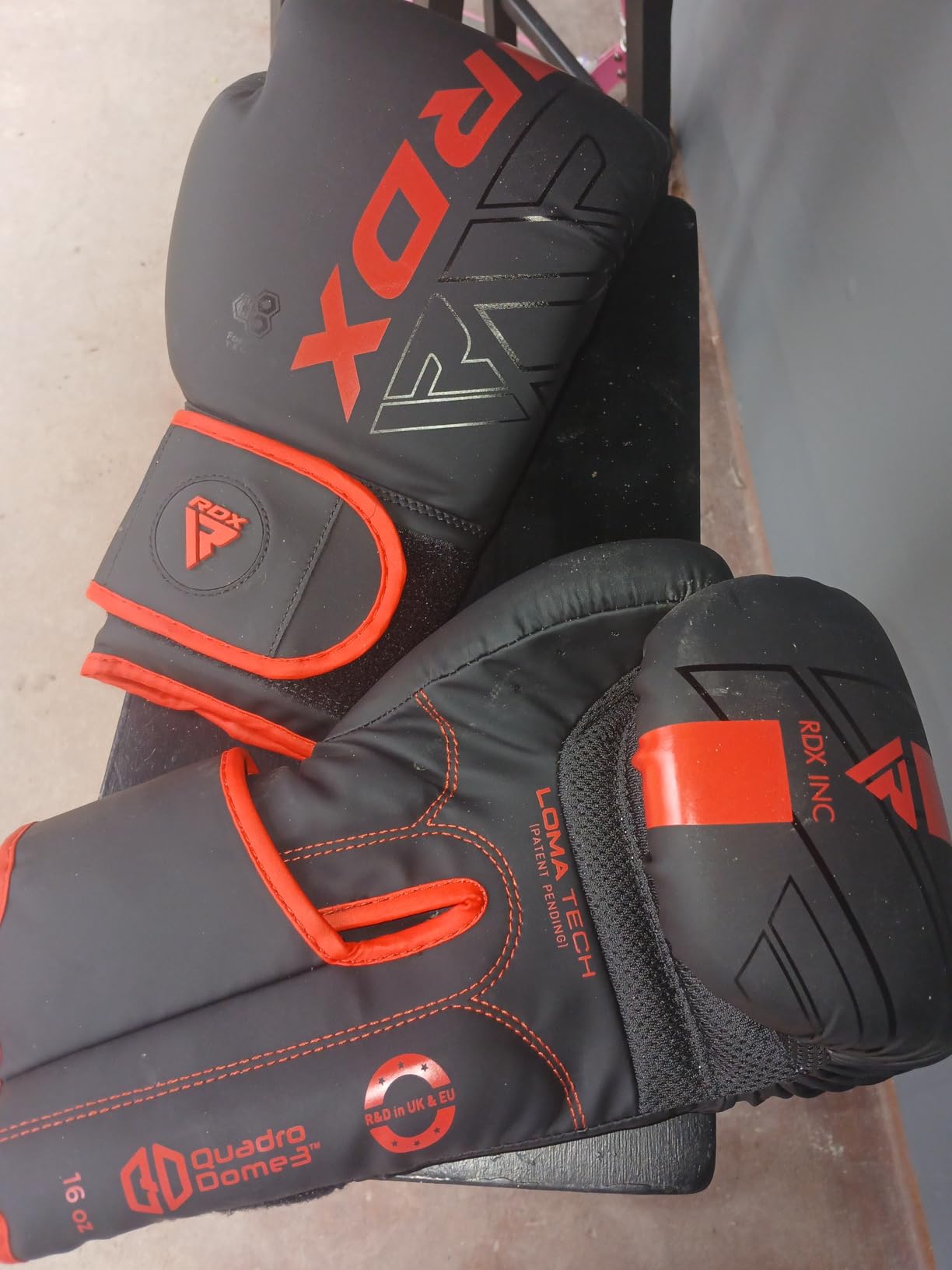 RDX Boxing Gloves, Pro Training Sparring, Maya Hide Leather, Muay Thai MMA Kickboxing, Men Women Adult, Heavy Punching Bag Focus Mitts Pads Workout, Ventilated Palm, Multi Layered, 8 10 12 14 16 18 Oz customer photo 2
