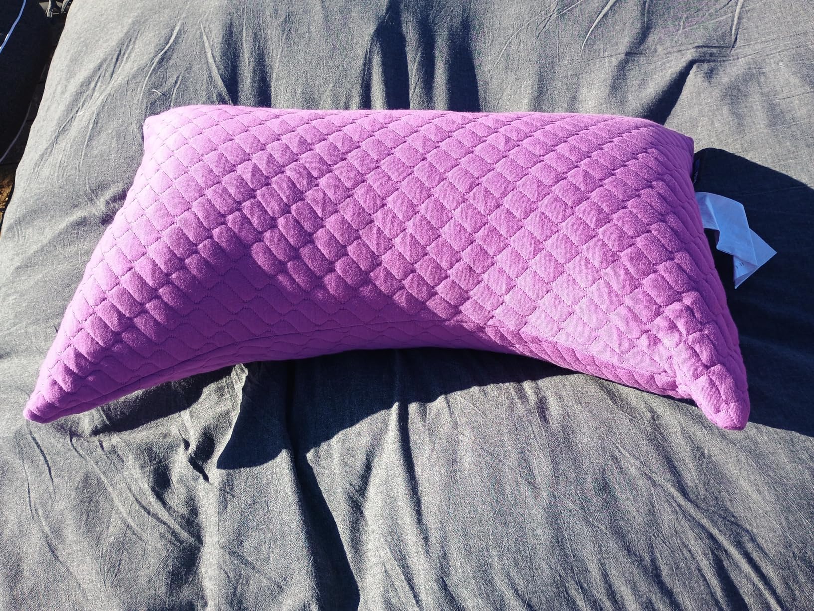 Sidney Sleep Adjustable Curved Contour Fill Pillow - Queen Size - for Side and Back Sleepers - Neck & Shoulder Comfort Support - Extra Fill Included (White) customer photo 1