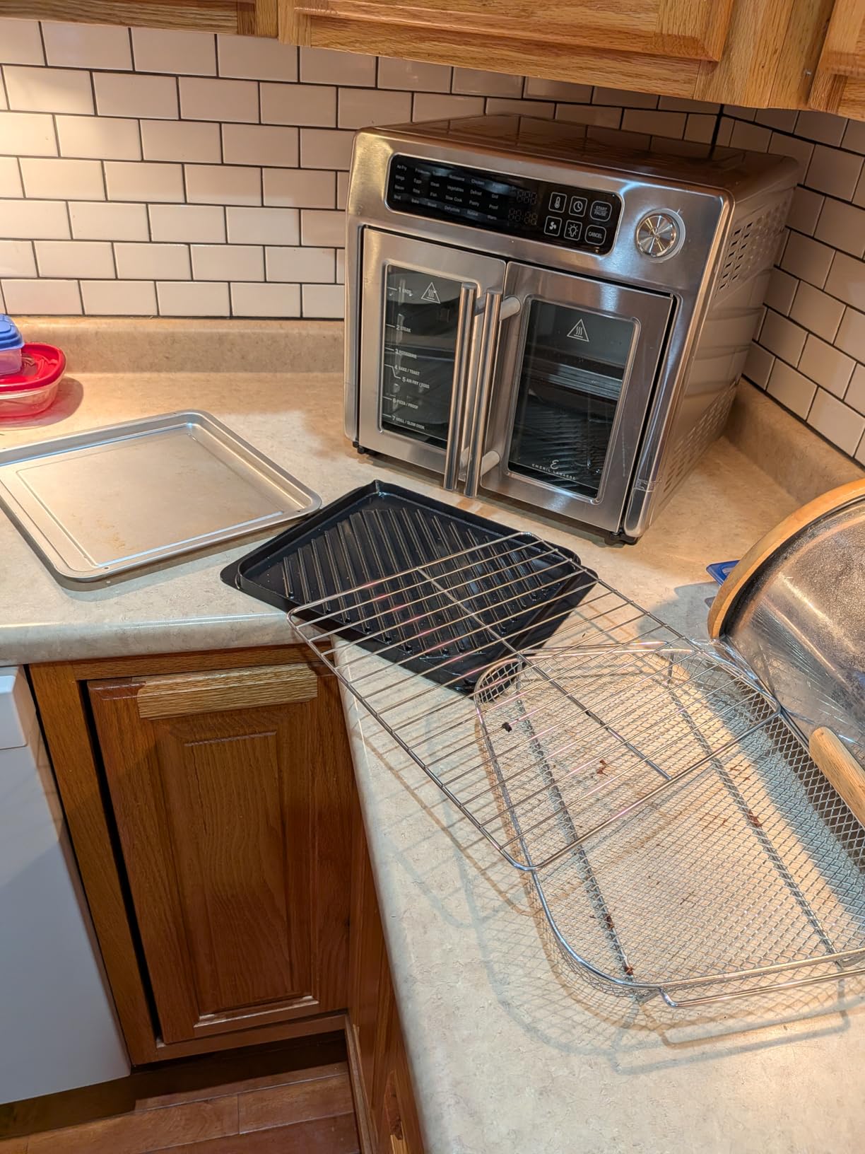 Emeril Lagasse Extra Large French Door Air Fryer Toaster Oven Combo, 24 Cooking Functions and Digital Controls, 7 Accessories Included, Stainless Steel Finish, 26QT Capacity customer photo 2