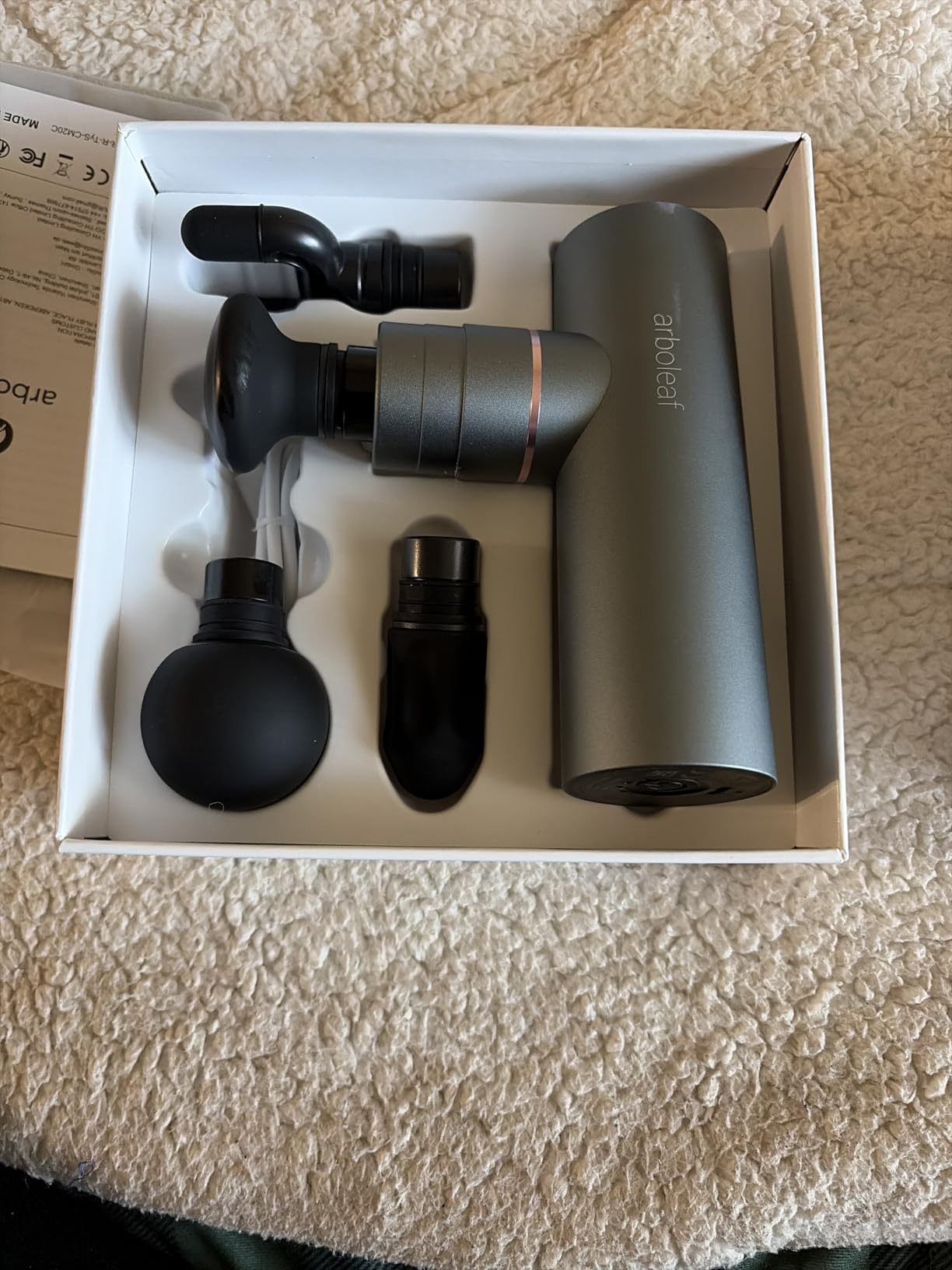 arboleaf Massage Gun Deep Tissue, Full-Metal Powerful Mini Percussion Massager with Silent Brushless Motor - Ultra-Quiet Pocket-Sized for Athletes, Back & Sore Muscles Relief at Home, Office, Travel customer photo 1