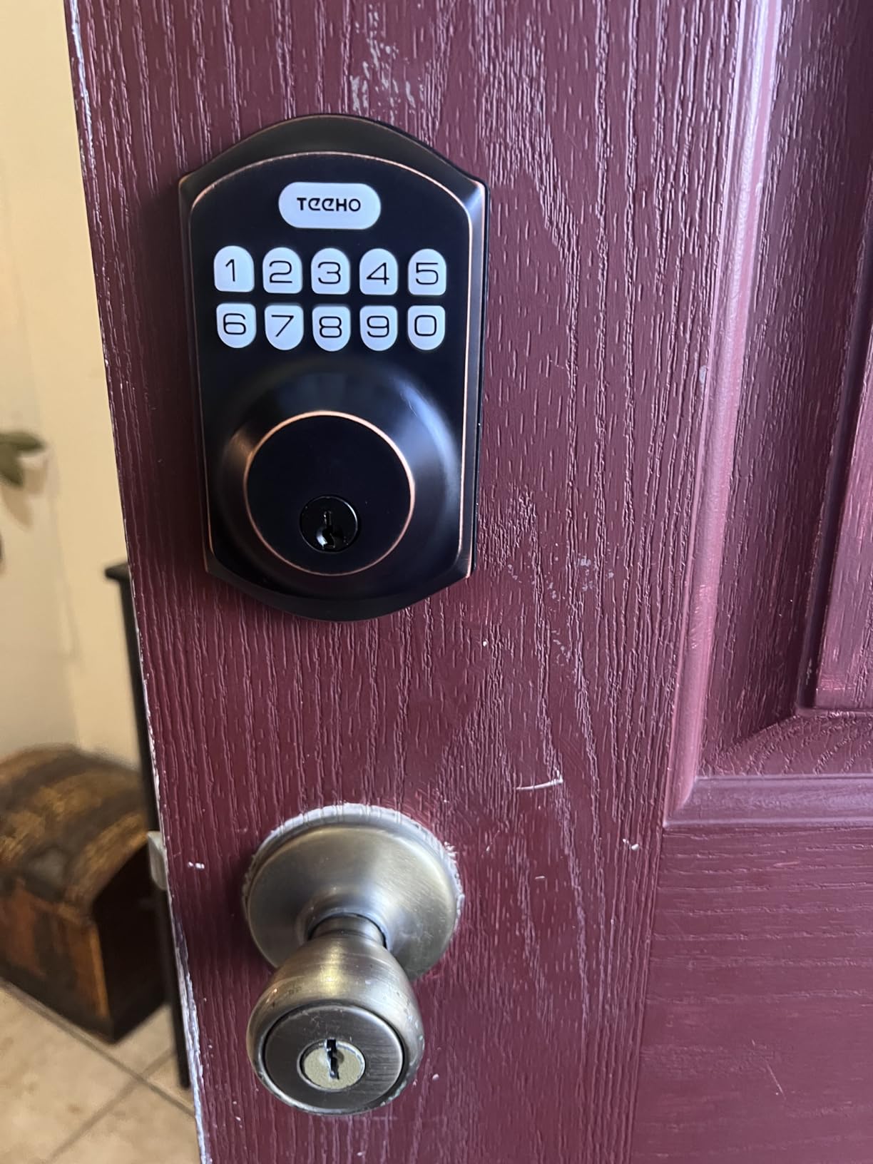 TEEHO TE001 Keyless Entry Door Lock with Keypad - Smart Deadbolt Lock for Front Door with 2 Keys - Auto Lock - Easy Installation - Matte Black customer photo 2