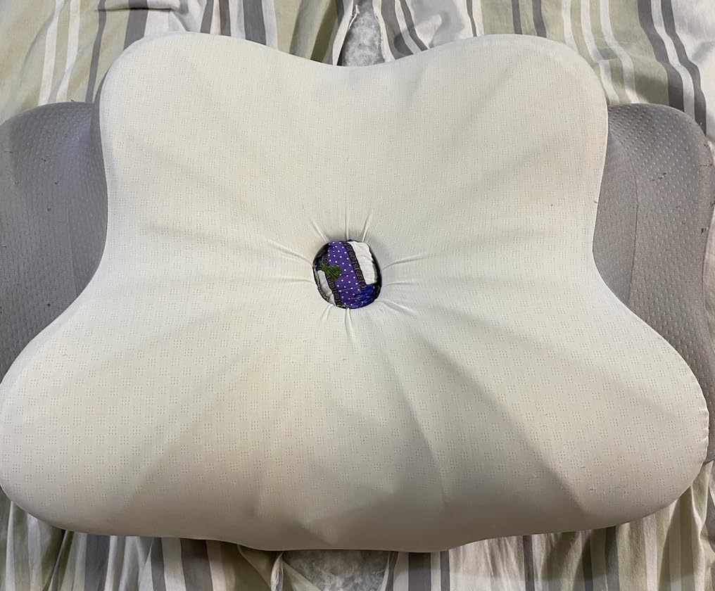 DONAMA Cervical Pillow for Neck and Shoulder,Contour Memory Foam Pillow,Ergonomic Neck Support Pillow for Side Back Stomach Sleepers with Pillowcase customer photo 2