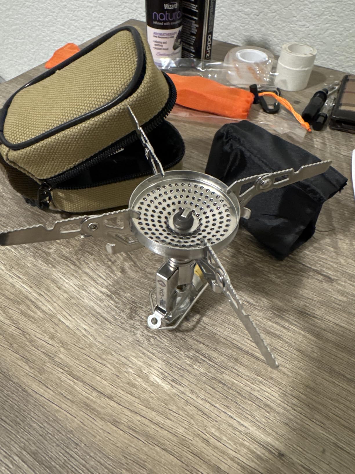 CAMPINGMOON Canister Top Stove Portable Compact Foldable w/Micro Regulator w/4Flex w/igniter XD-2F (Silver) customer photo 1