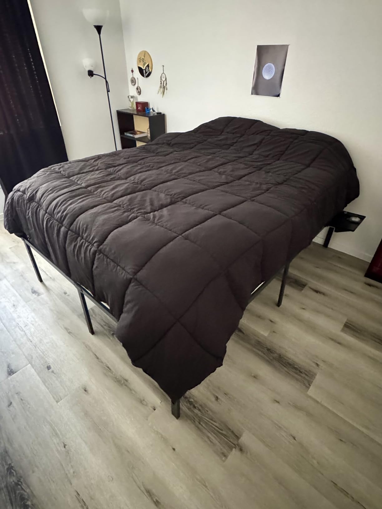NEW JETO Metal Bed Frame, Queen Size Bed Frame with Storage Space, Heavy Duty Sturdy Mattress Foundation, Easy Assembly, No Box Spring Needed, Black, 14 Inch, Queen customer photo 1