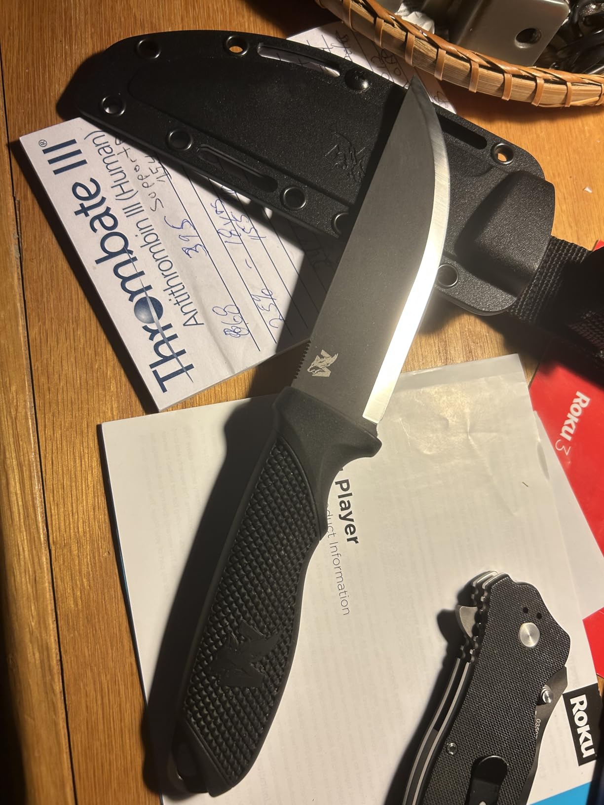 ODENWOLF W-SCANDI Full Tang Survival Knife with Sheath - Stylish Tactical Fixed Blade - Made of D2 Steel customer photo 1