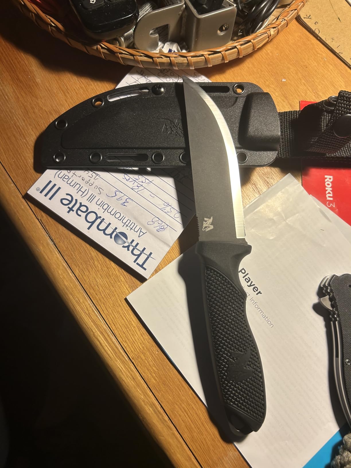 ODENWOLF W-SCANDI Full Tang Survival Knife with Sheath - Stylish Tactical Fixed Blade - Made of D2 Steel customer photo 2