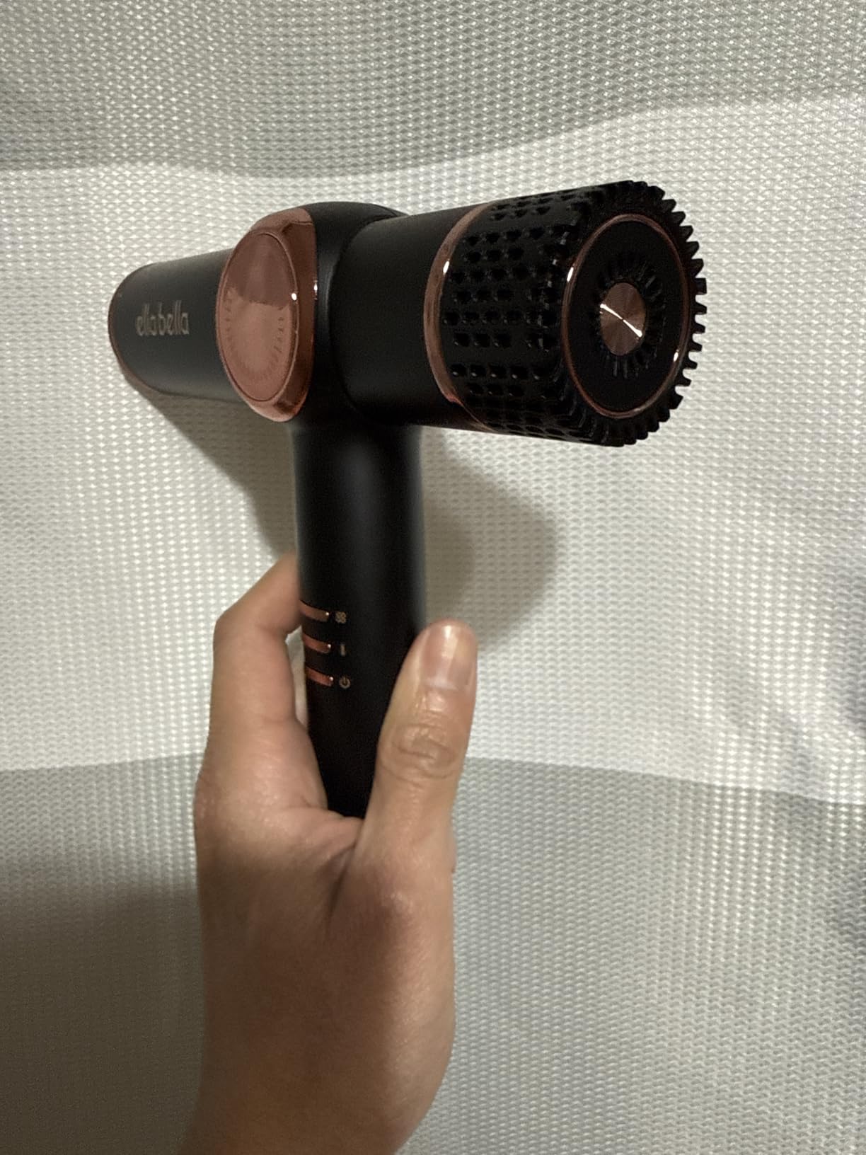 ELLA BELLA Professional Ionic Hair Dryer with Diffuser - Negative Ion Blow Dryer - Suitable All Hair Types - Intelligent Heat Control & Rapid Drying Speeds - Lightweight Design - Low Noise Technology customer photo 2