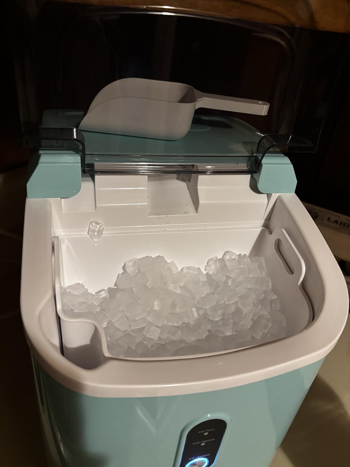 Nugget Ice Maker Countertop, Silonn Chewable Pellet Ice Machine with Self-Cleanin Function, 33lbs/24H Portable Ice Makers for Home Kitchen Officce, Black customer photo 1