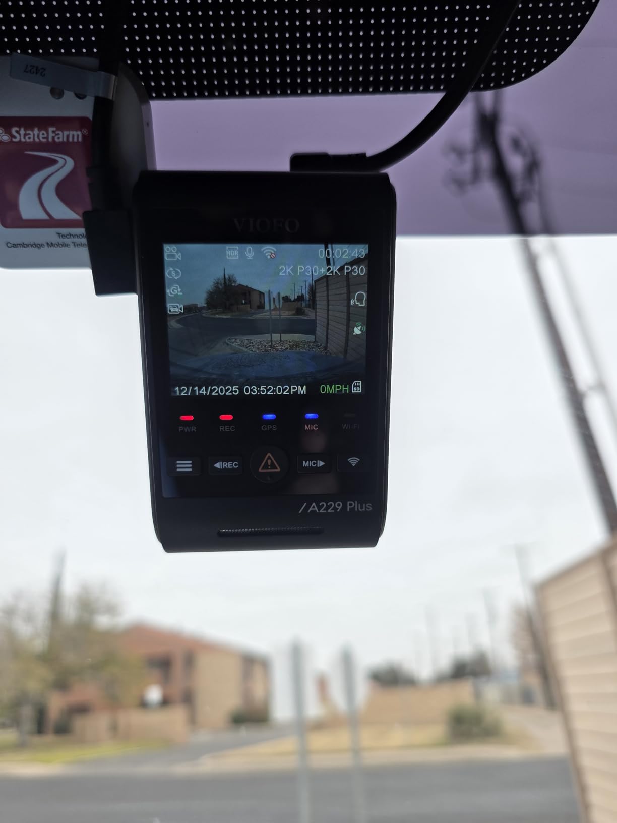 VIOFO A229 Plus Dash Cam Front and Rear, Dual STARVIS 2 Sensors, 2 Channel HDR, 1440P+1440P Voice Control Car Dash Camera, 5GHz Wi-Fi, Voice Control, Ultra-Precise GPS customer photo 1