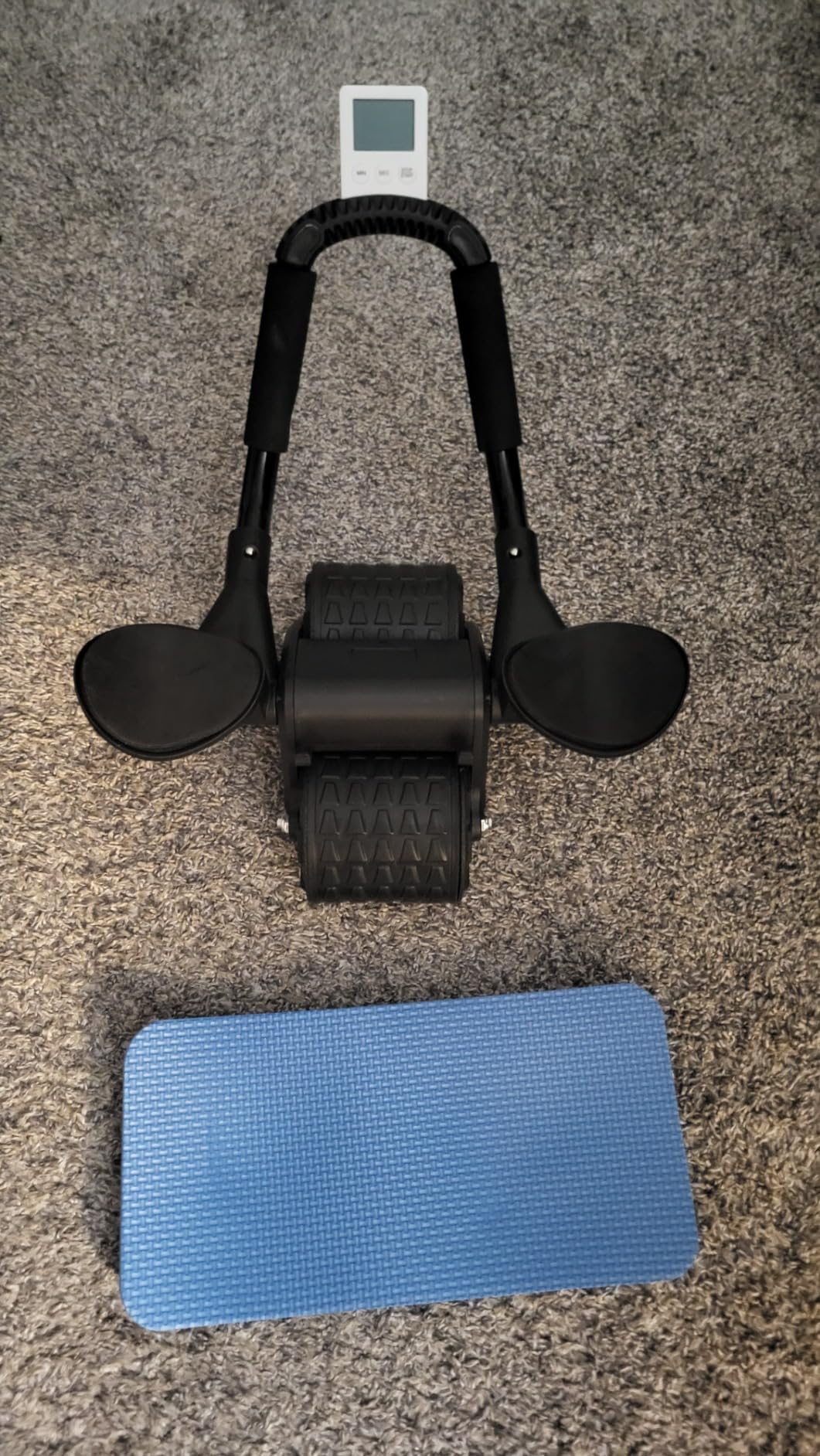 2026 New Ab Roller Wheel with Timer & Knee Mat,Automatic Rebound Abdominal Wheel with Elbow Support Ab Workout Equipment for Strengthening Core Muscles Abs Exercise Roller for Women Men customer photo 2