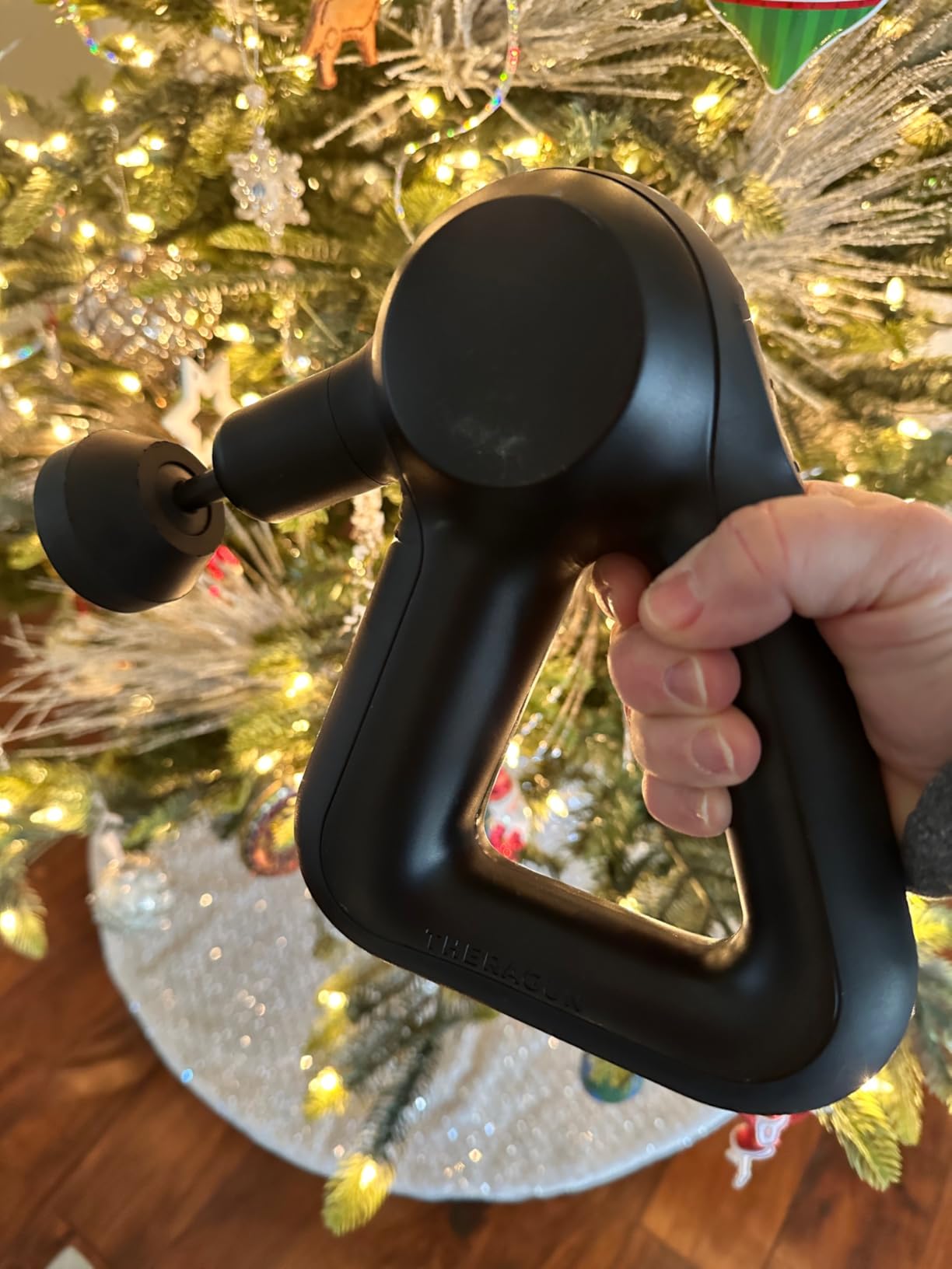 TheraGun Therabody Relief Handheld Percussion Massage Gun - Easy-to-Use, Comfortable & Light Personal Massager for Every Day Pain Relief Massage Therapy in Neck, Back, Leg, Shoulder and Body (Navy) customer photo 1