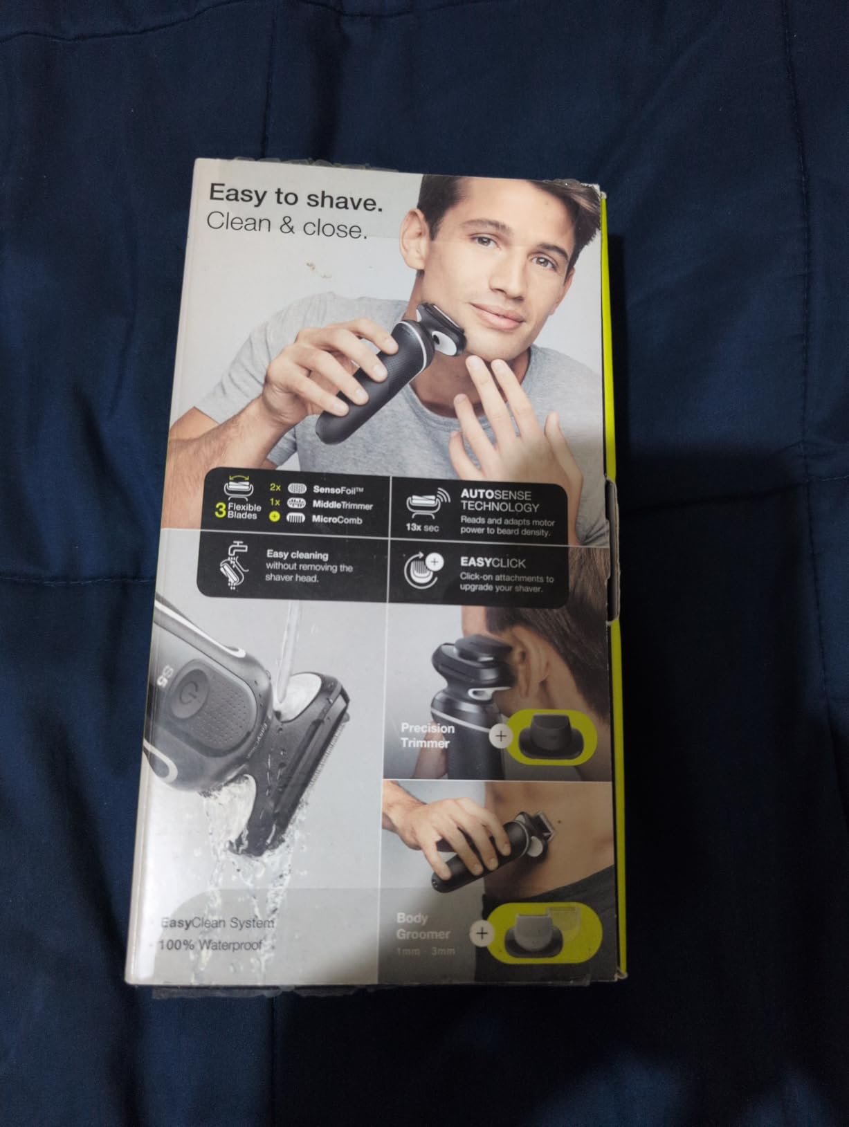 Braun Electric Shaver for Men, Series 5 5150cs, Wet & Dry Razor, Turbo Shaving Mode, Foil Shaver, with Beard Trimmer, Body Groomer and Charging Stand, Blue customer photo 2