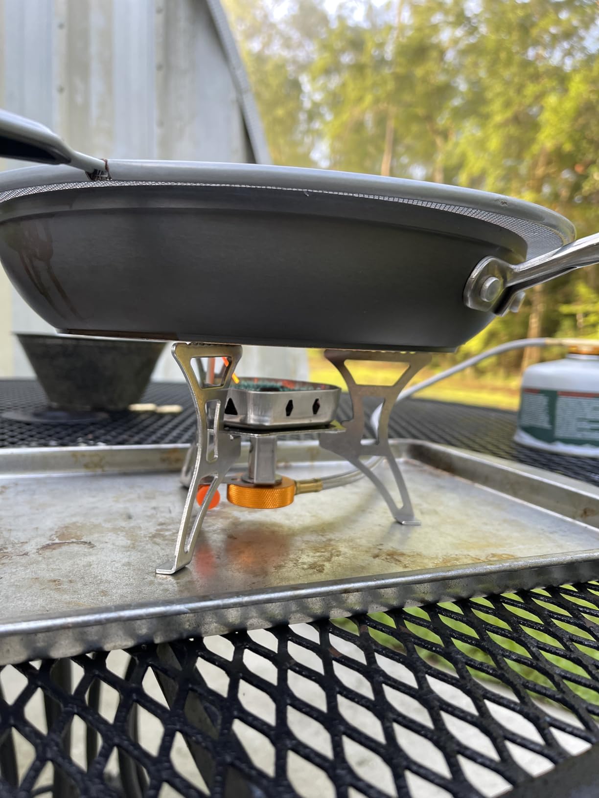 6800W Camping Backpacking Stove, Outdoor Portable Burner Cooking Stove with Fuel Canister Adapter, Piezo Ignition, Carry Case, Foldable Windproof Camping Gas Stove for Picnic Hiking customer photo 2