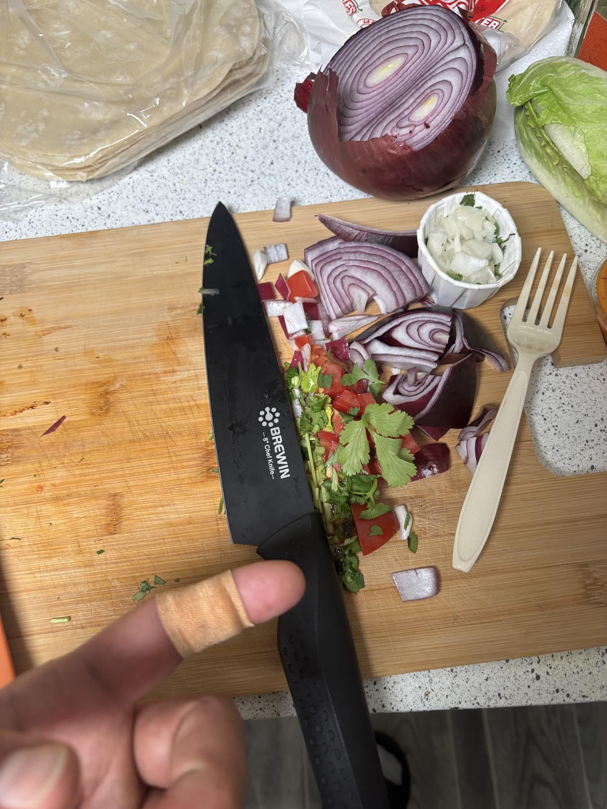 Brewin Kitchen Knife Set, Knives Set for Kitchen, Universal Knife Block, Utility Knife Block Set, New Home Essentials, Apartment Essentials, Dishwasher Safe customer photo 1