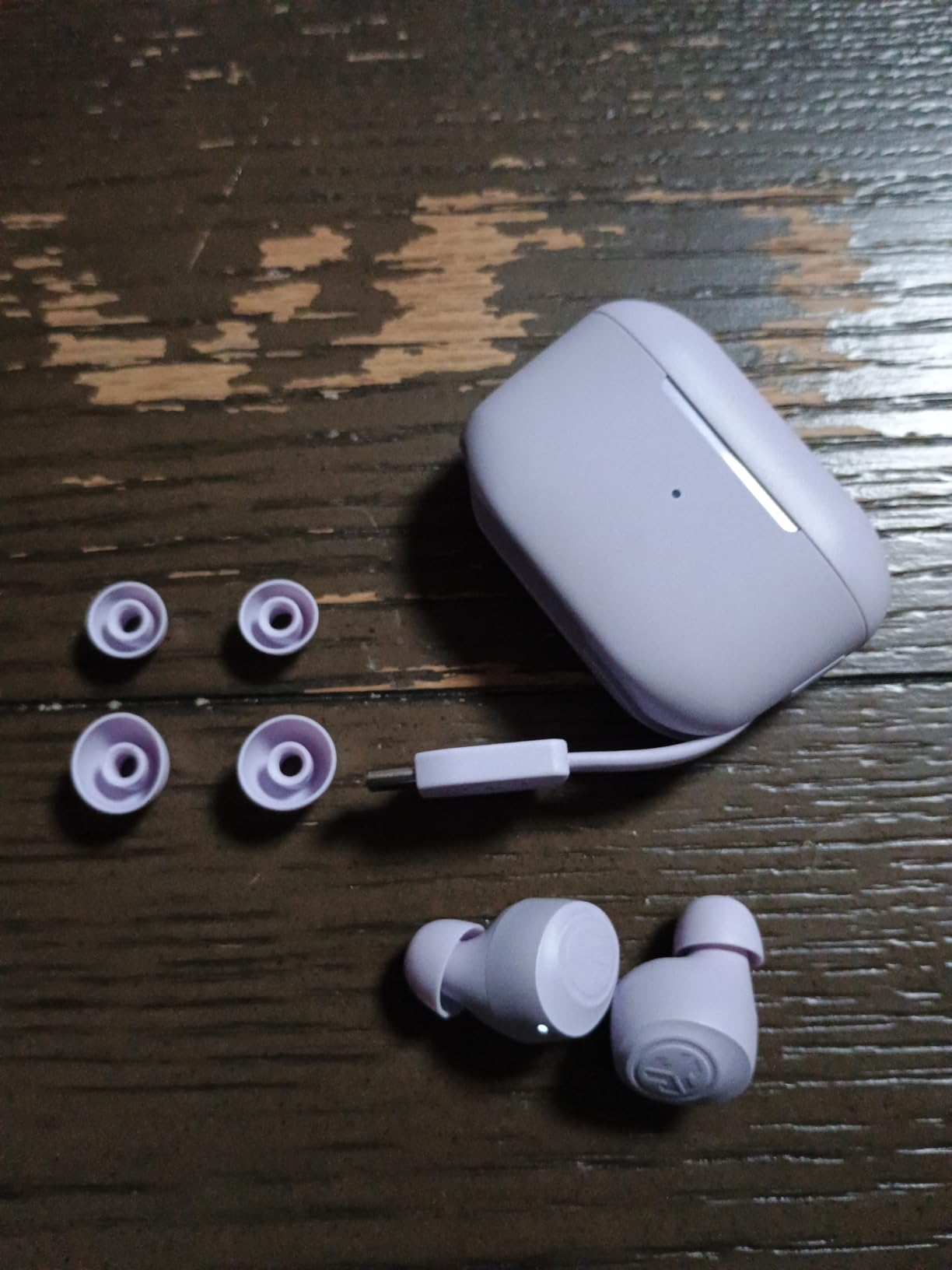 JLab Go Air Pop+ True Wireless Earbuds, in Ear Headphones, Bluetooth Earphones, 35H Playtime Ear Buds, Bluetooth Earbuds with Microphone, USB-C Charging Case, Dual Connect, EQ3 Sound, Black customer photo 1