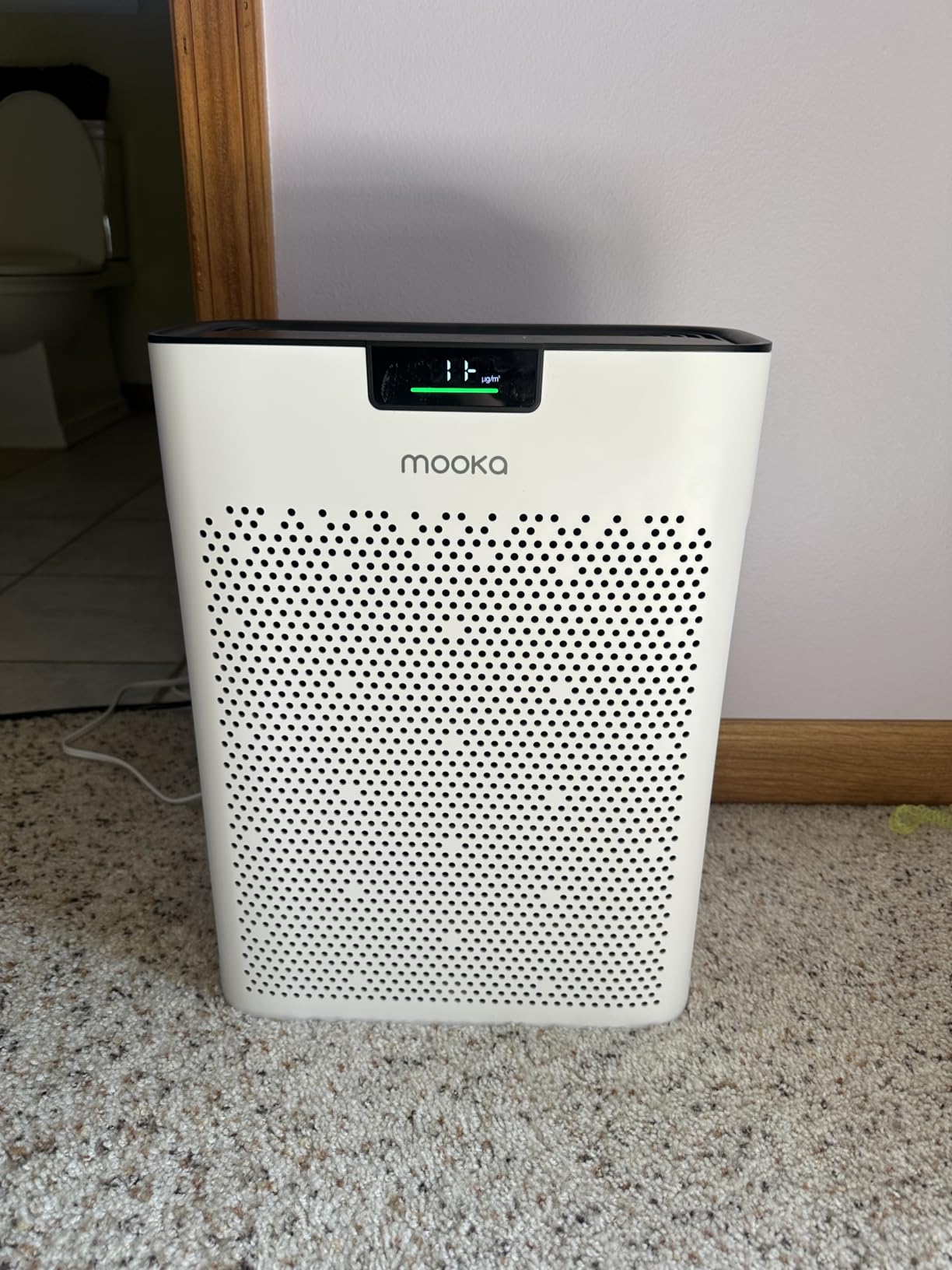 MOOKA Air Purifier for Home Bedroom Large Room 2200 Ft², True HEPA Filter, Washable Pre-Filter, Auto Mode, Quiet Sleep Mode, Air Quality Monitor, Air Cleaner for Pet Dust Smoke Pollen, KJ190H White customer photo 2