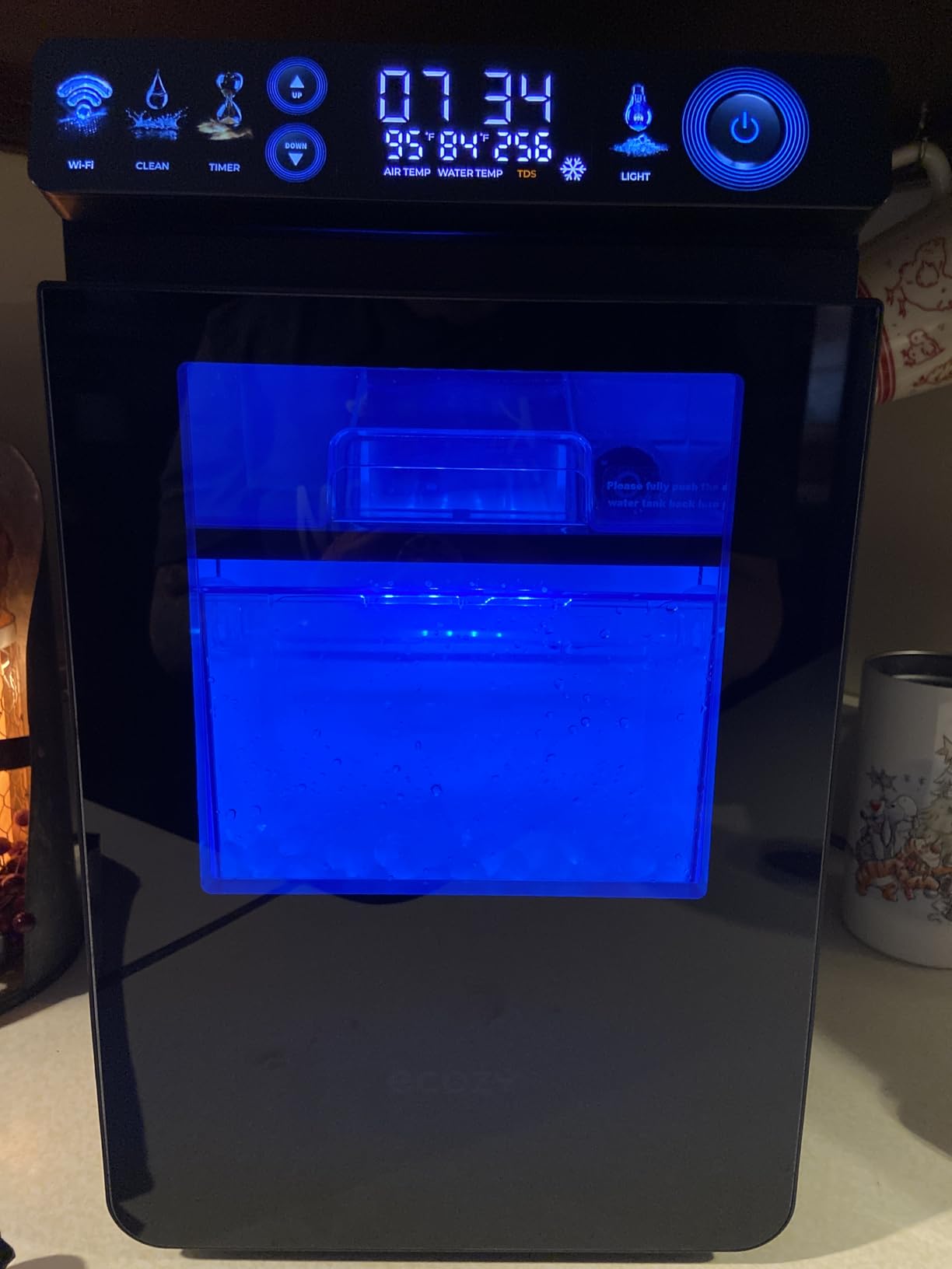 ecozy Smart Nugget Ice Maker Countertop, First Full-Color Smart Panel Ice Machine with APP Control, Double-Layer Insulation, 44 lbs/24H Soft Pellet Chewable Ice, Pull-Out Water Tank, Self-Cleaning customer photo 2