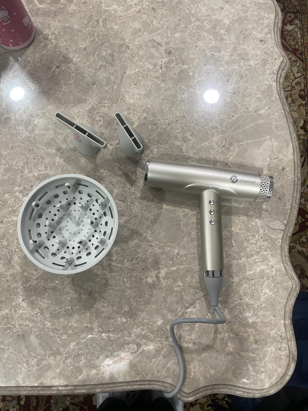 slopehill Professional Ionic Hair Dryer, High-Speed Blow Dryer with Brushless Motor for Salon Use, Lightweight Compact Hairdryer for Travel, Low Noise Quiet for Home, Ceramic Pink customer photo 2