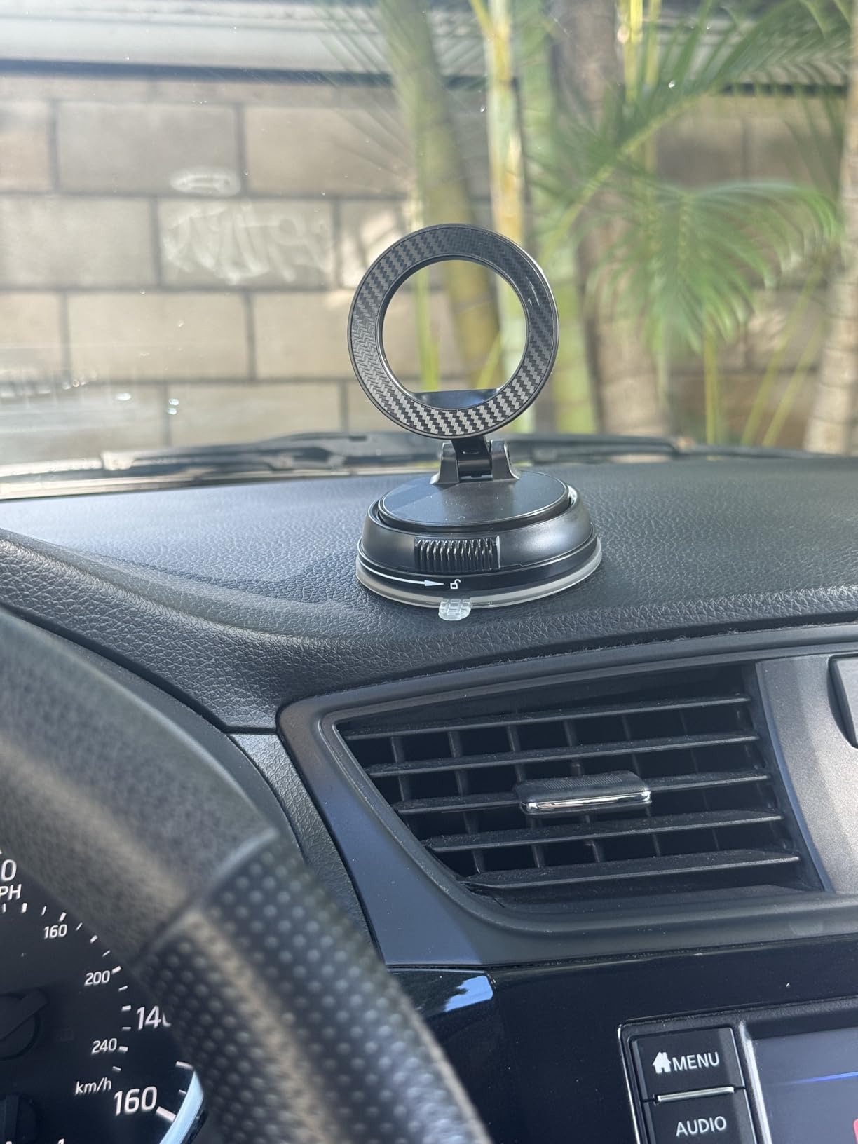 ANDERY Car Phone Holder for Magsafe [78+LBS Strongest Suction & 2400gf Magnetic] 360° Adjustable Car Phone Mount, Phone Holders for Your Car for iPhone 17 Pro Max 16 15 14 13 12 Air Plus, Carbon Fiber customer photo 2