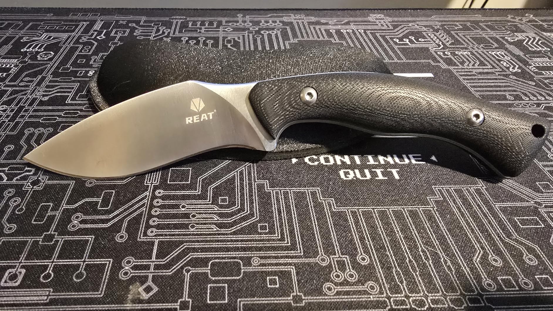 REAT Fixed Blade Knife with Kydex Sheath, 4