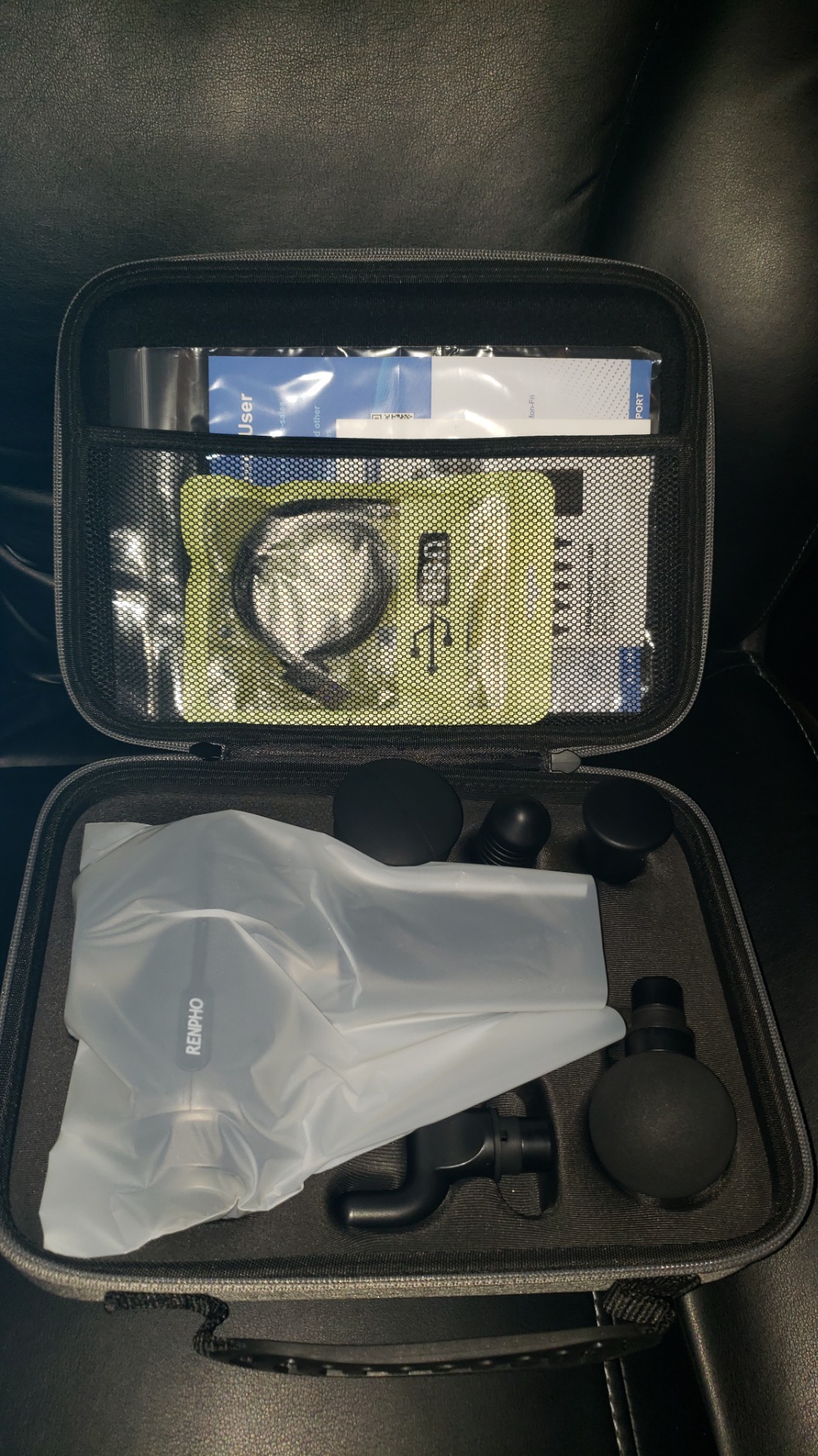 RENPHO Active+ Percussion Massage Gun - 5 Adjustable Speeds for Back, Neck, Muscle Recovery - App Controlled Guided Courses, with Carry Case for Professional Athlete, Gym and Travel customer photo 2