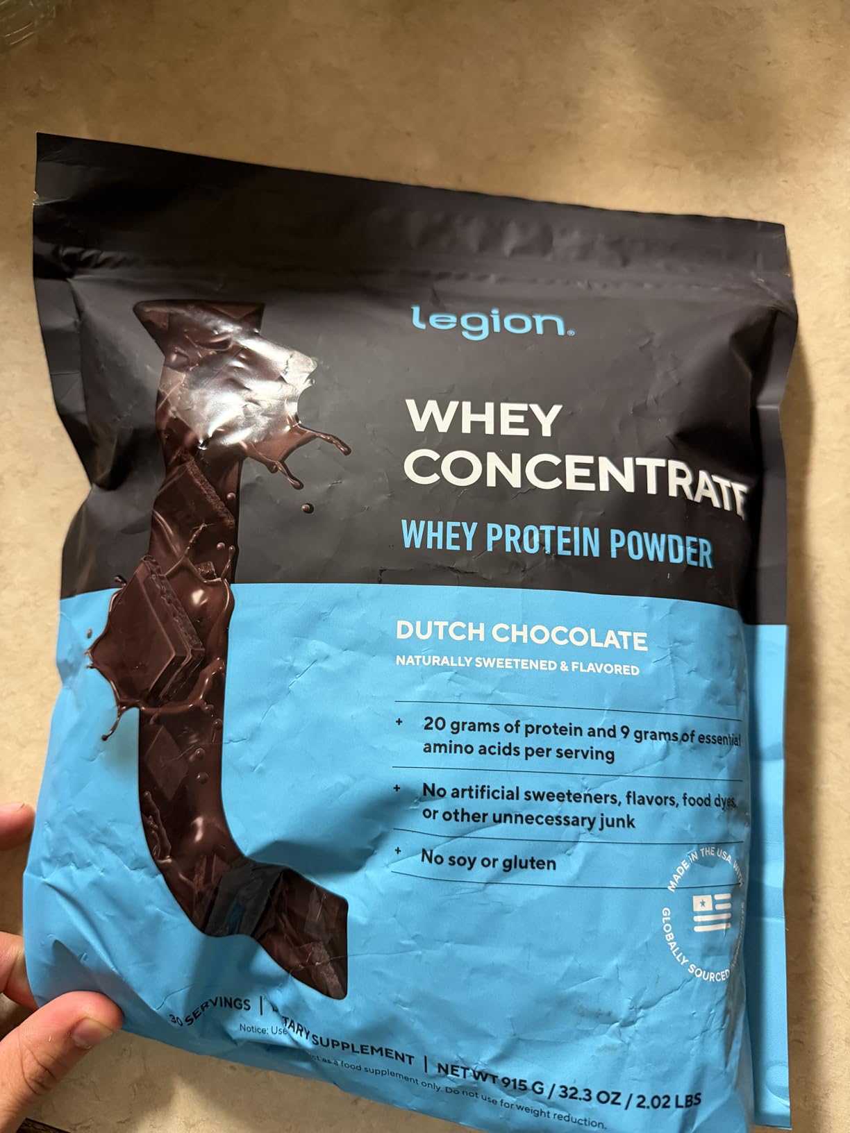 LEGION Whey Protein Powder - Naturally Flavored Whey Protein Concentrate with BCAAs - Supports Muscle Growth & Recovery, Gluten Free, No Added Sugar Protein Powder - Vanilla Flavor (30 Servings) customer photo 2