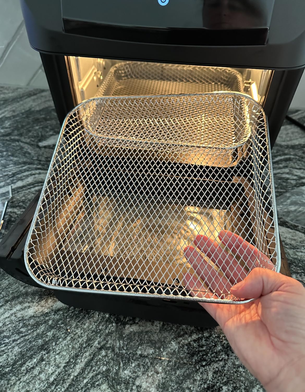 Gourmia Air Fryer - 14 Qt All-in-One Oven with Rotisserie, Digital Display with 12 Presets, Roast, Bake, Broil, Dehydrate, Dishwasher Safe Accessories, Black customer photo 2
